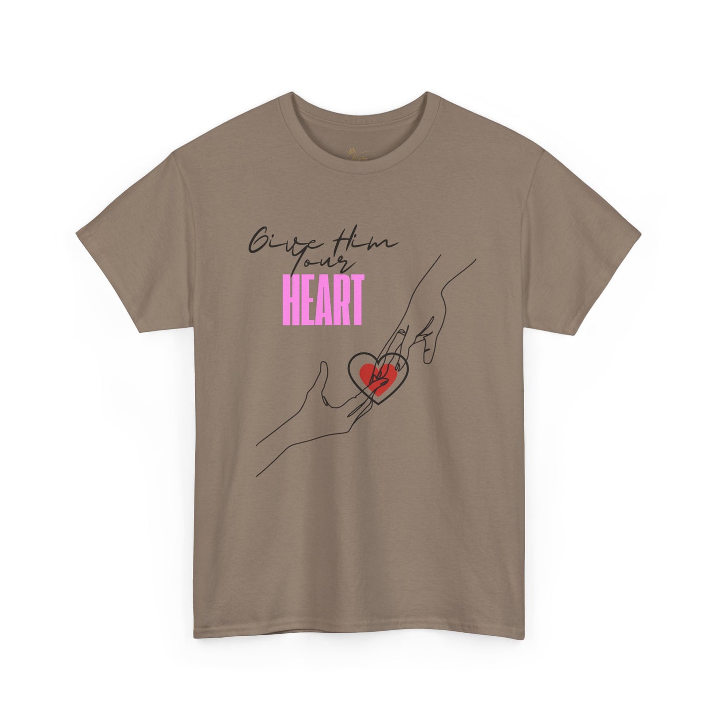 Unisex Heavy Cotton Tee - Give Them Your Heart Graphic Tee