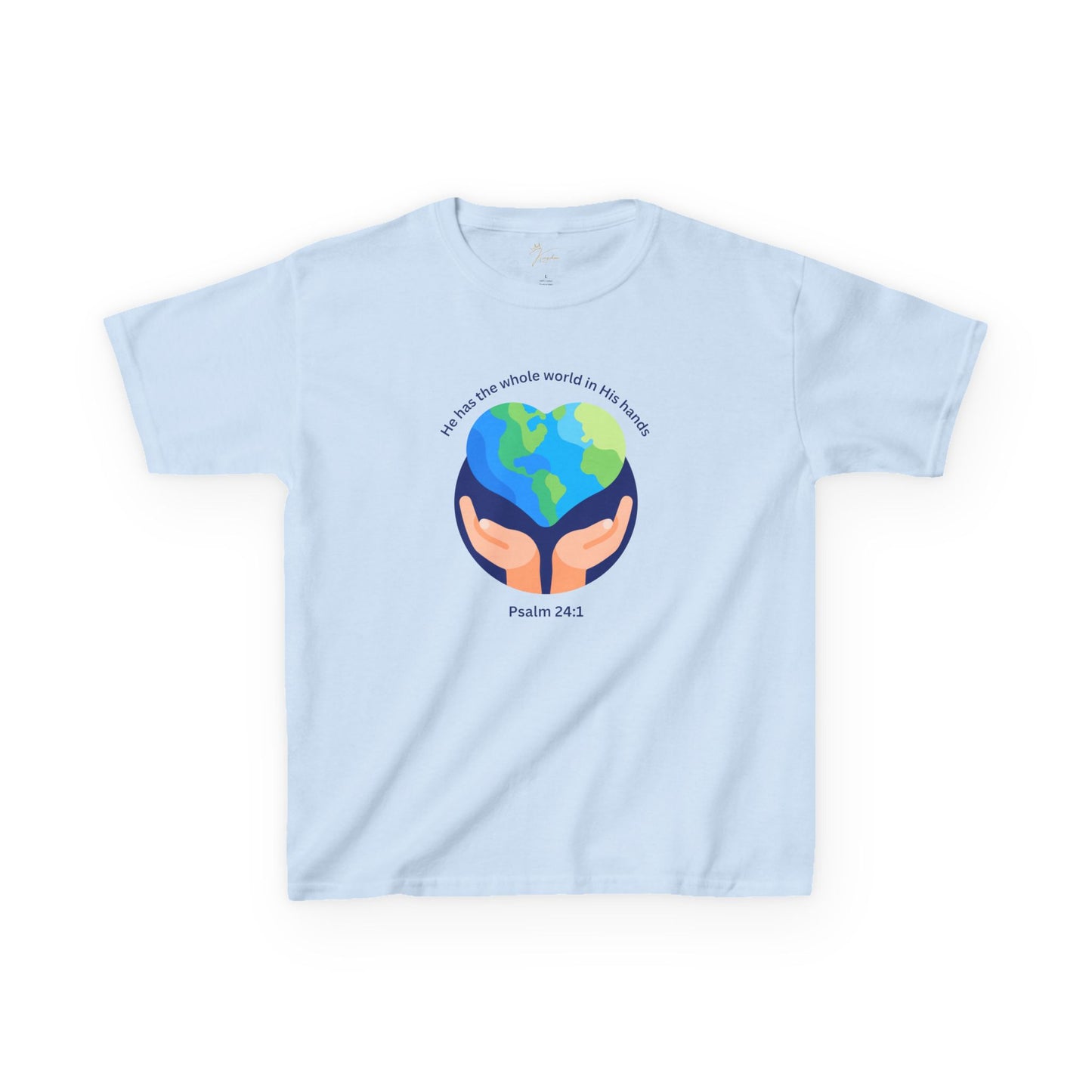 Kids Faith-Inspired Earth Care Tee | Psalm 24:1 | Soft Cotton T-Shirt