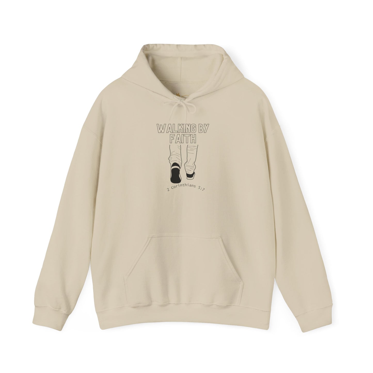 Faith-Inspired Unisex Hoodie - 'Walking by Faith' Design