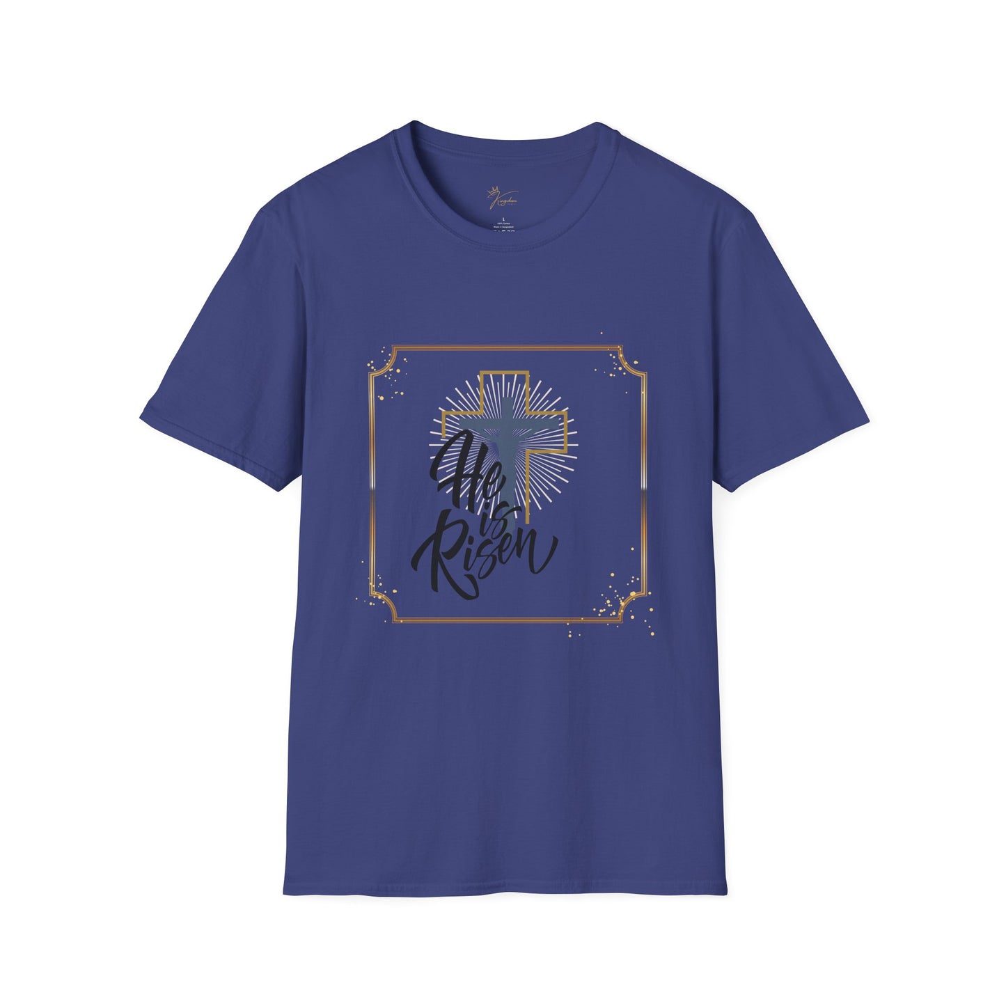 He is Risen Unisex Softstyle T-Shirt - Faith Inspired Easter Tee
