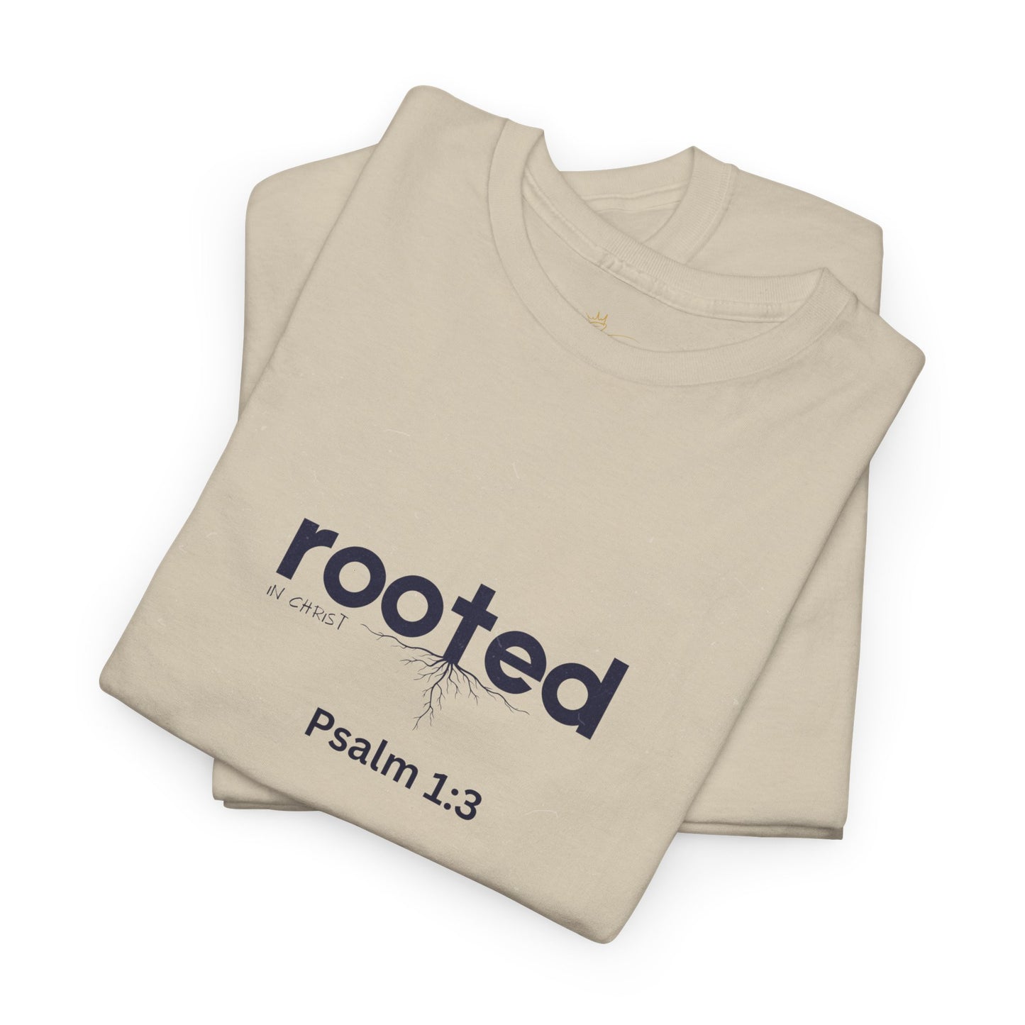 Inspirational Unisex Heavy Cotton Tee - "Rooted Psalm 1:3"