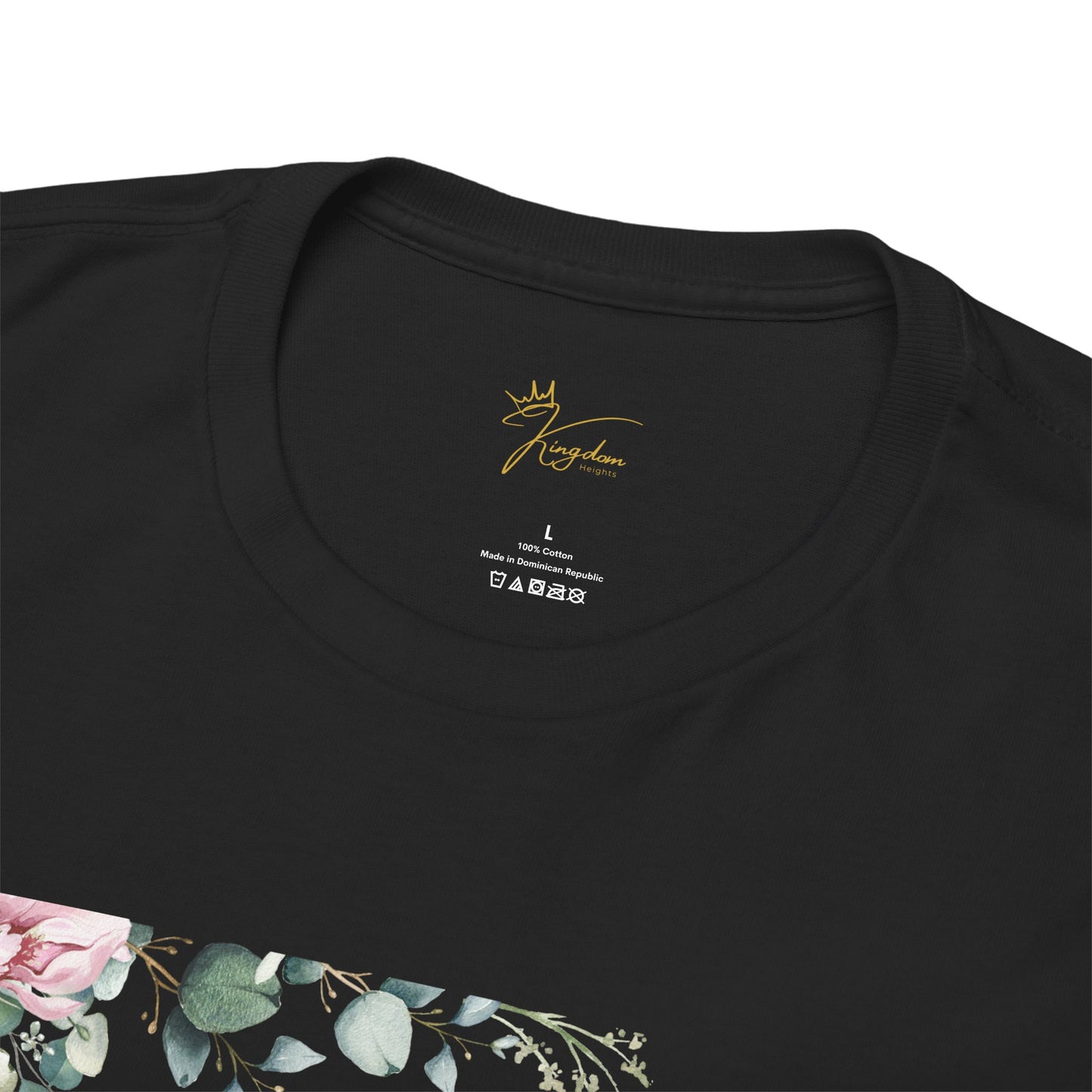 Pray More Worry Less T-Shirt - Floral Inspirational Unisex Heavy Cotton Tee