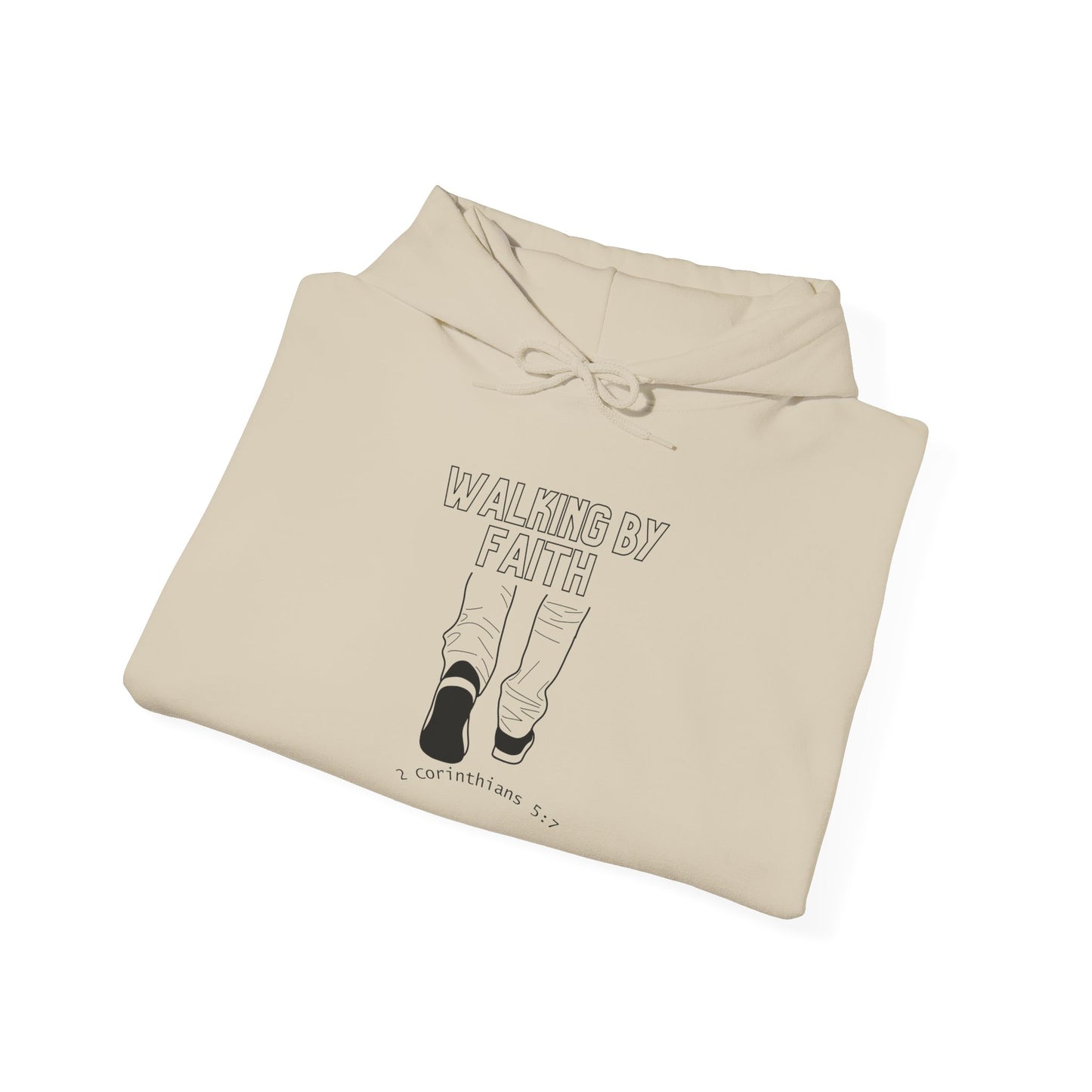 Faith-Inspired Unisex Hoodie - 'Walking by Faith' Design