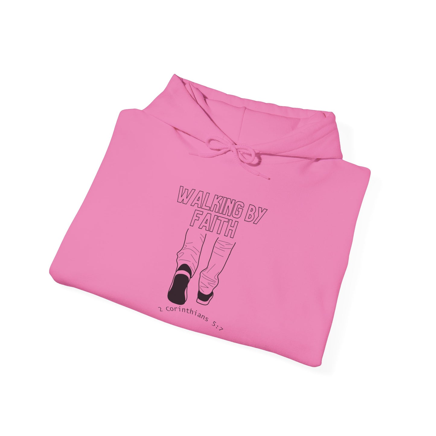 Faith-Inspired Unisex Hoodie - 'Walking by Faith' Design