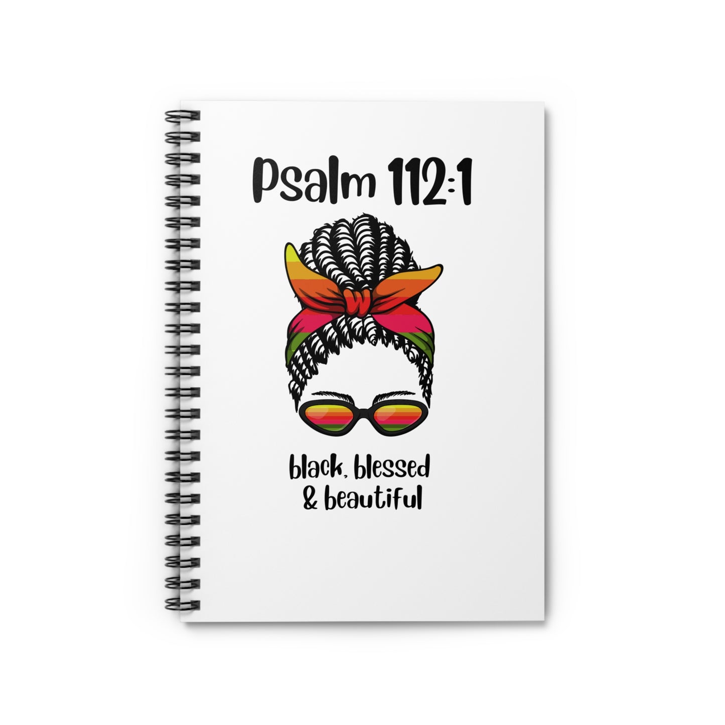 Inspirational Spiral Notebook - Black Blessed & Beautiful