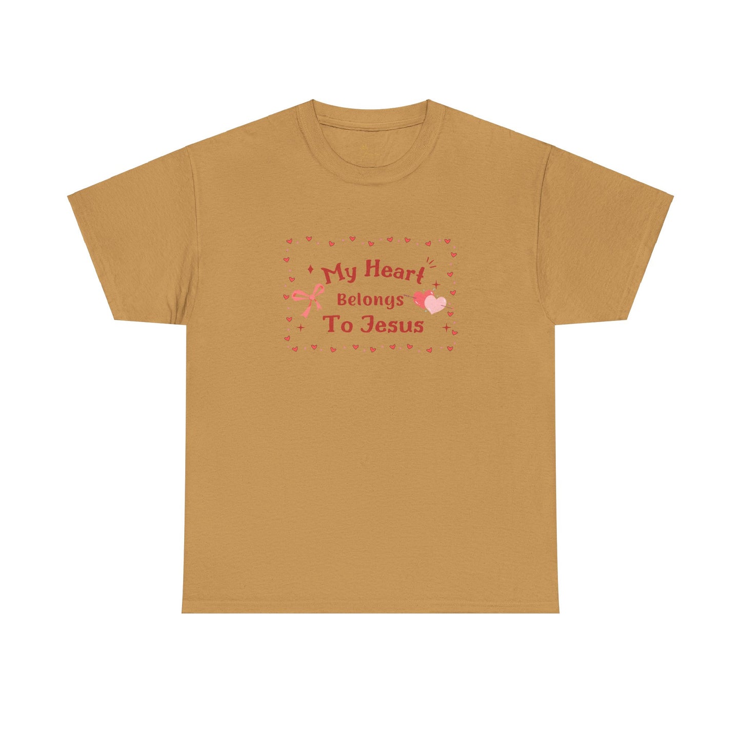 Faith-Inspired Unisex Heavy Cotton Tee - 'My Heart Belongs To Jesus'