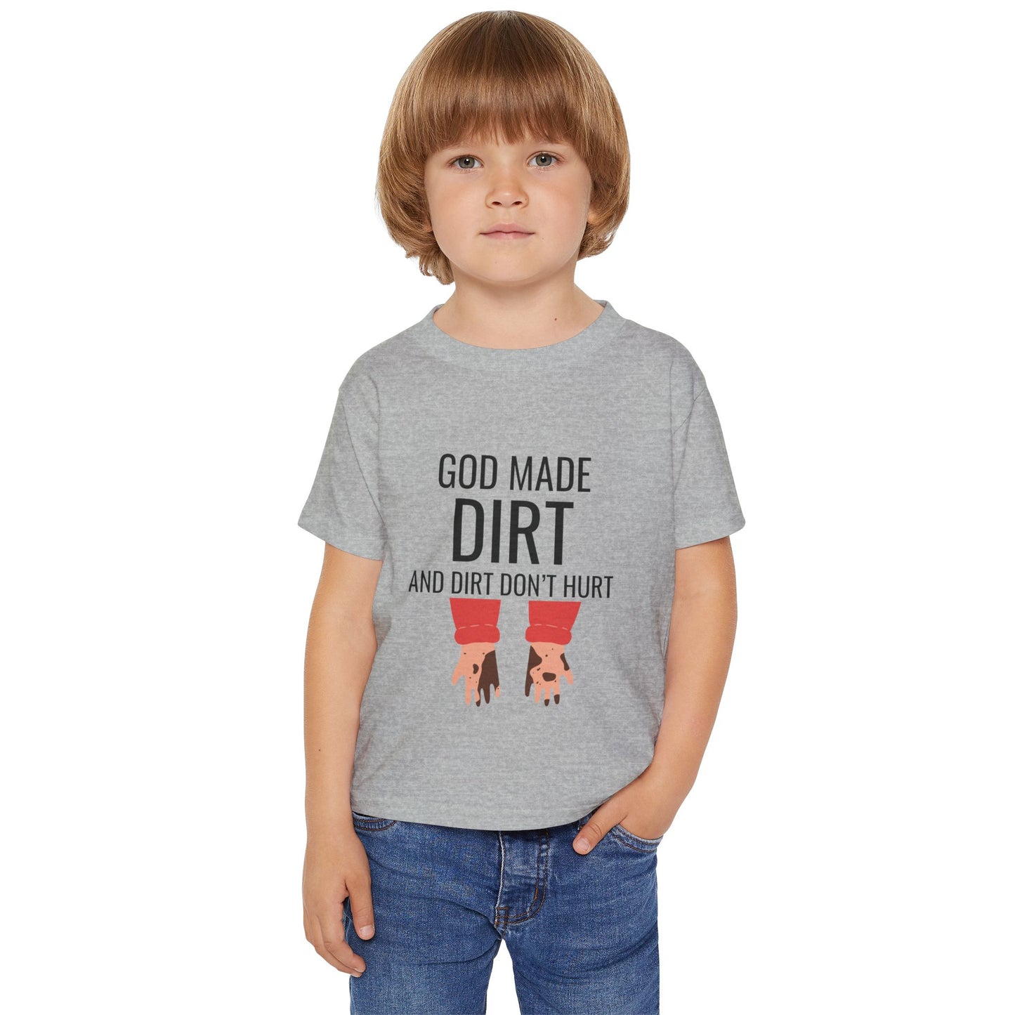 "God Made Dirt" Toddler T-Shirt - Fun & Playful Design for Kids