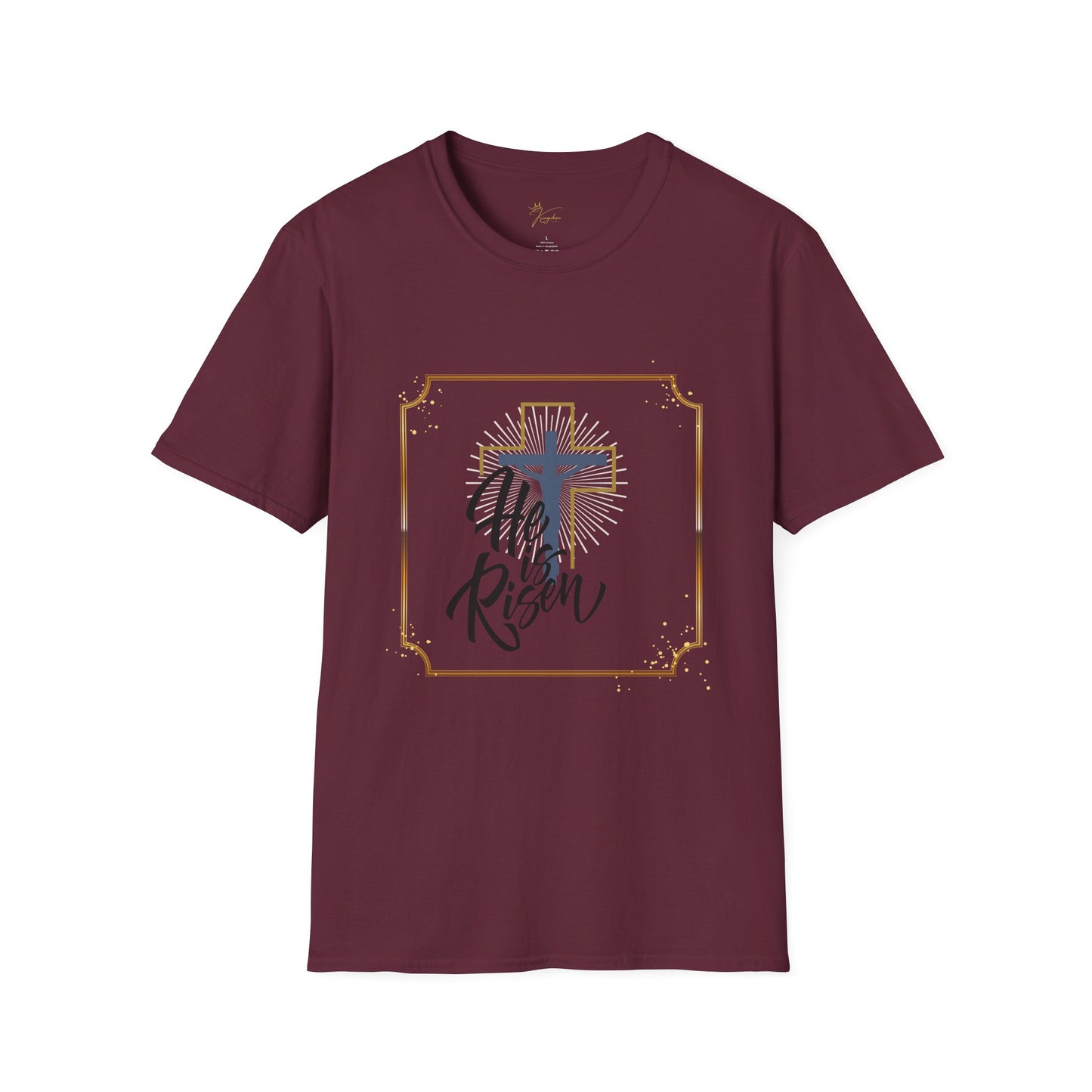 He is Risen Unisex Softstyle T-Shirt - Faith Inspired Easter Tee