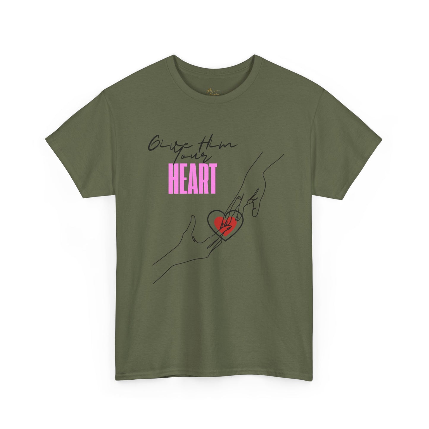 Unisex Heavy Cotton Tee - Give Them Your Heart Graphic Tee