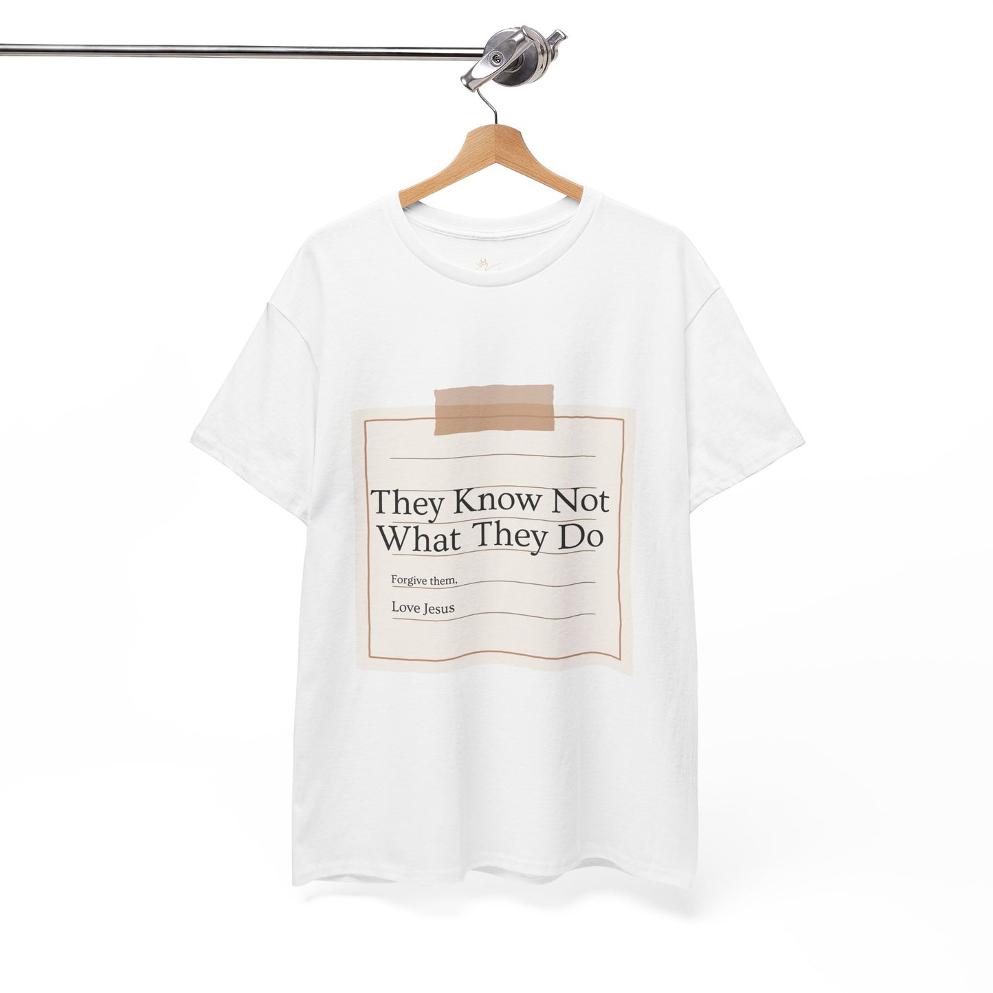 Christian Message Unisex Heavy Cotton Tee - "They Know Not What They Do"