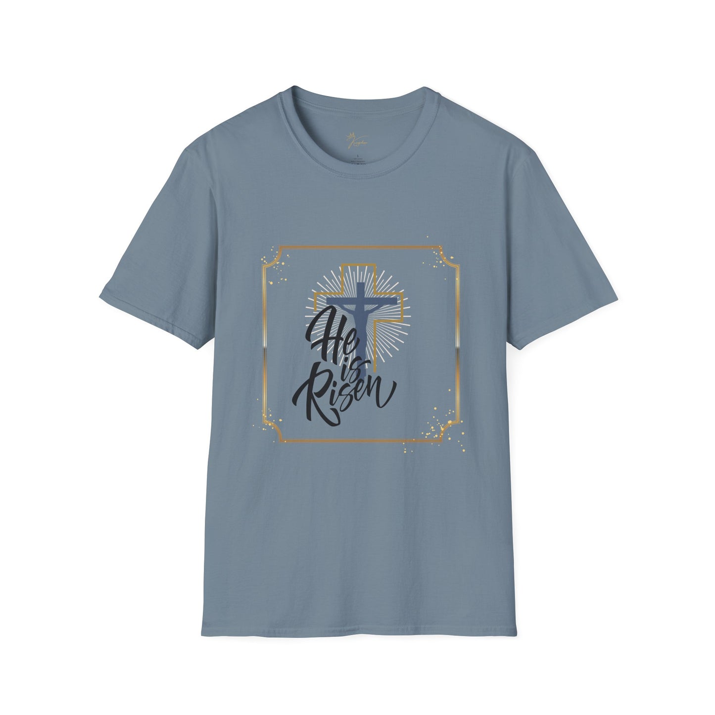 He is Risen Unisex Softstyle T-Shirt - Faith Inspired Easter Tee