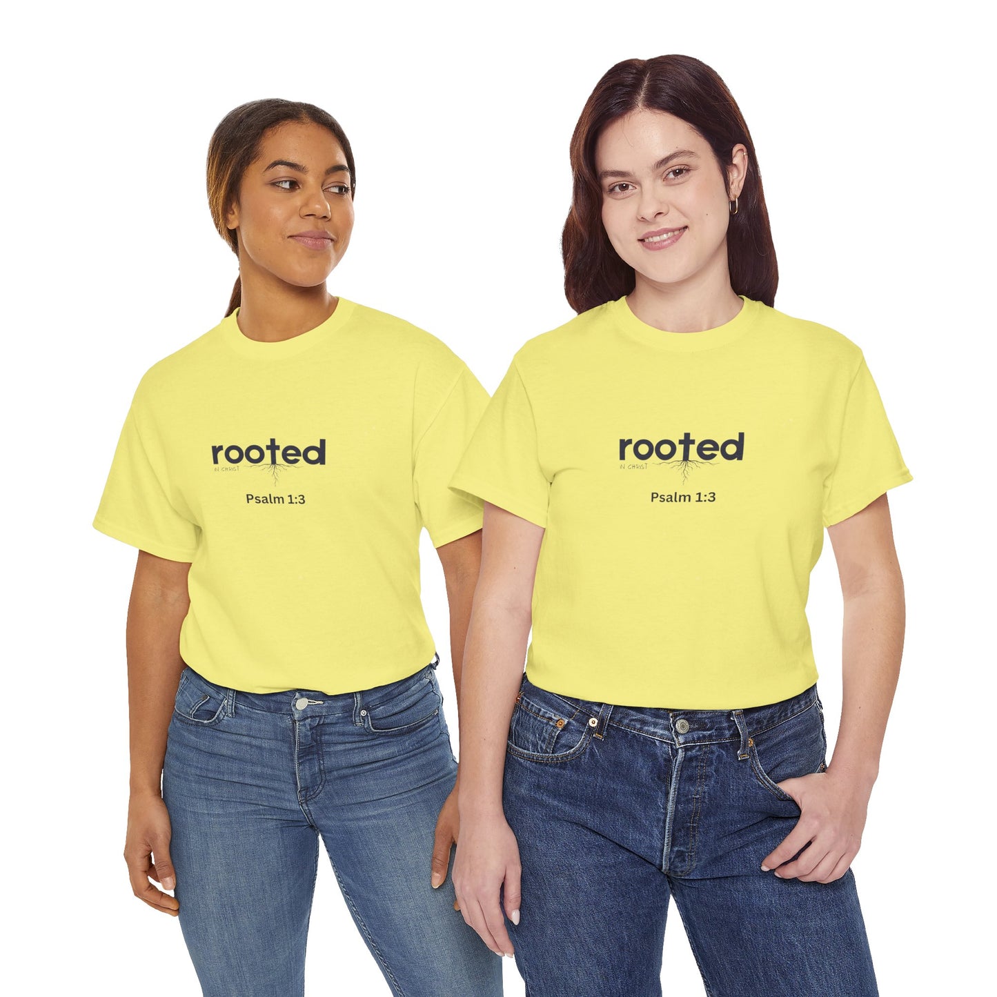 Inspirational Unisex Heavy Cotton Tee - "Rooted Psalm 1:3"