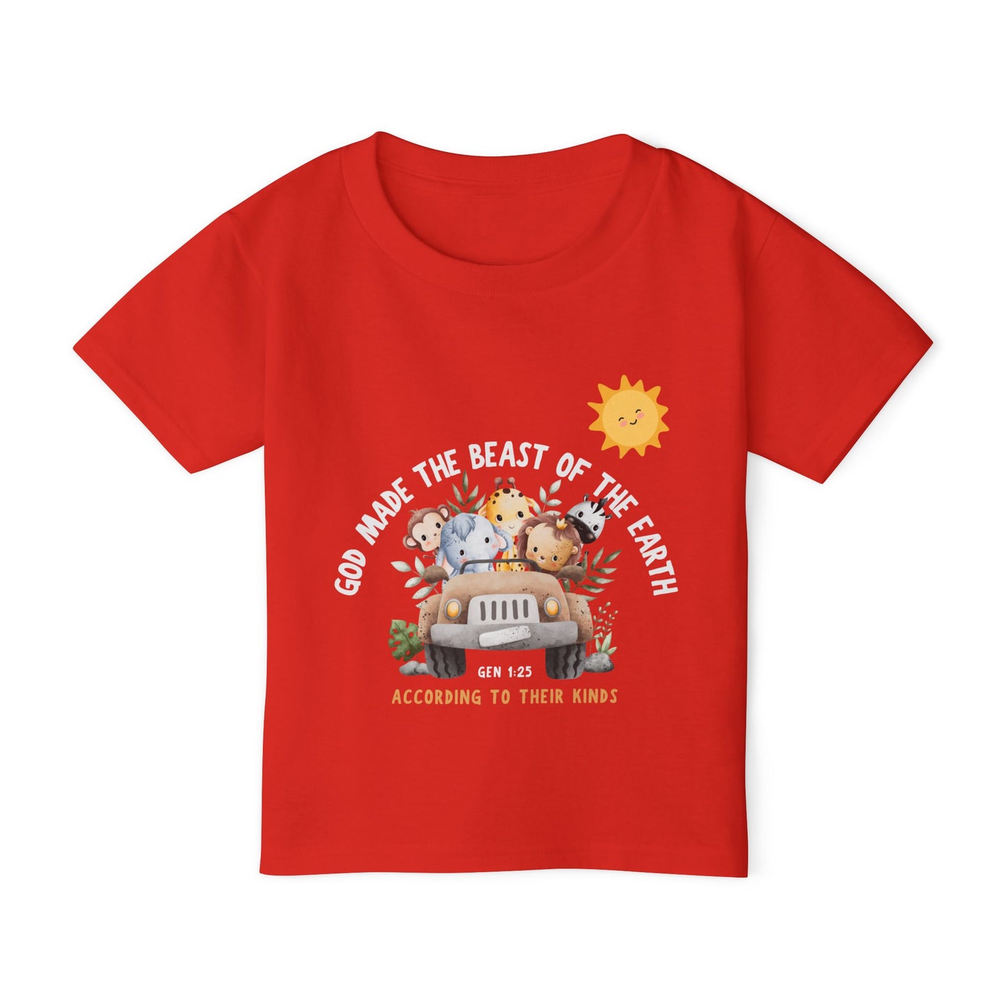 Toddler T-Shirt - God Made the Beast of the Earth Design