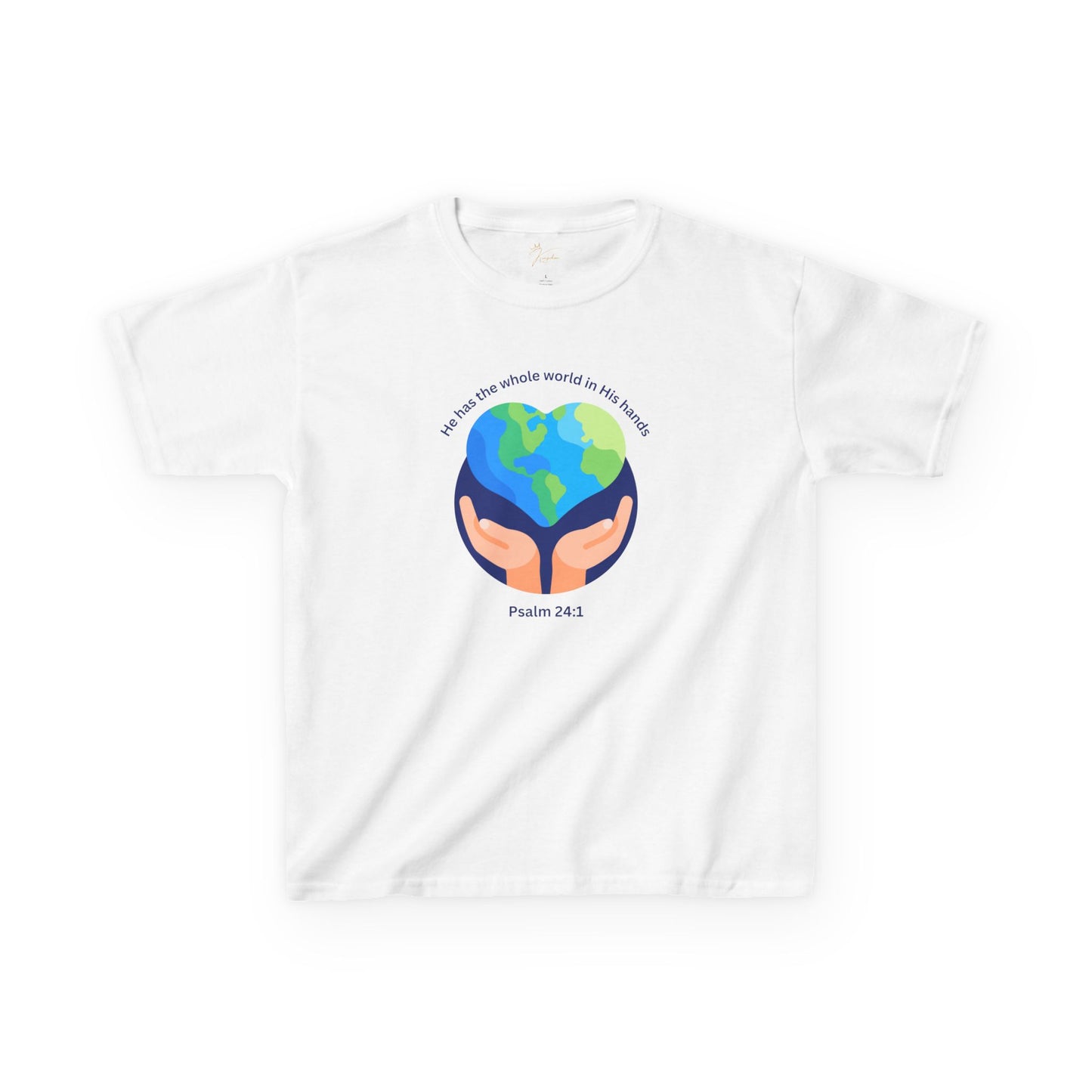 Kids Faith-Inspired Earth Care Tee | Psalm 24:1 | Soft Cotton T-Shirt