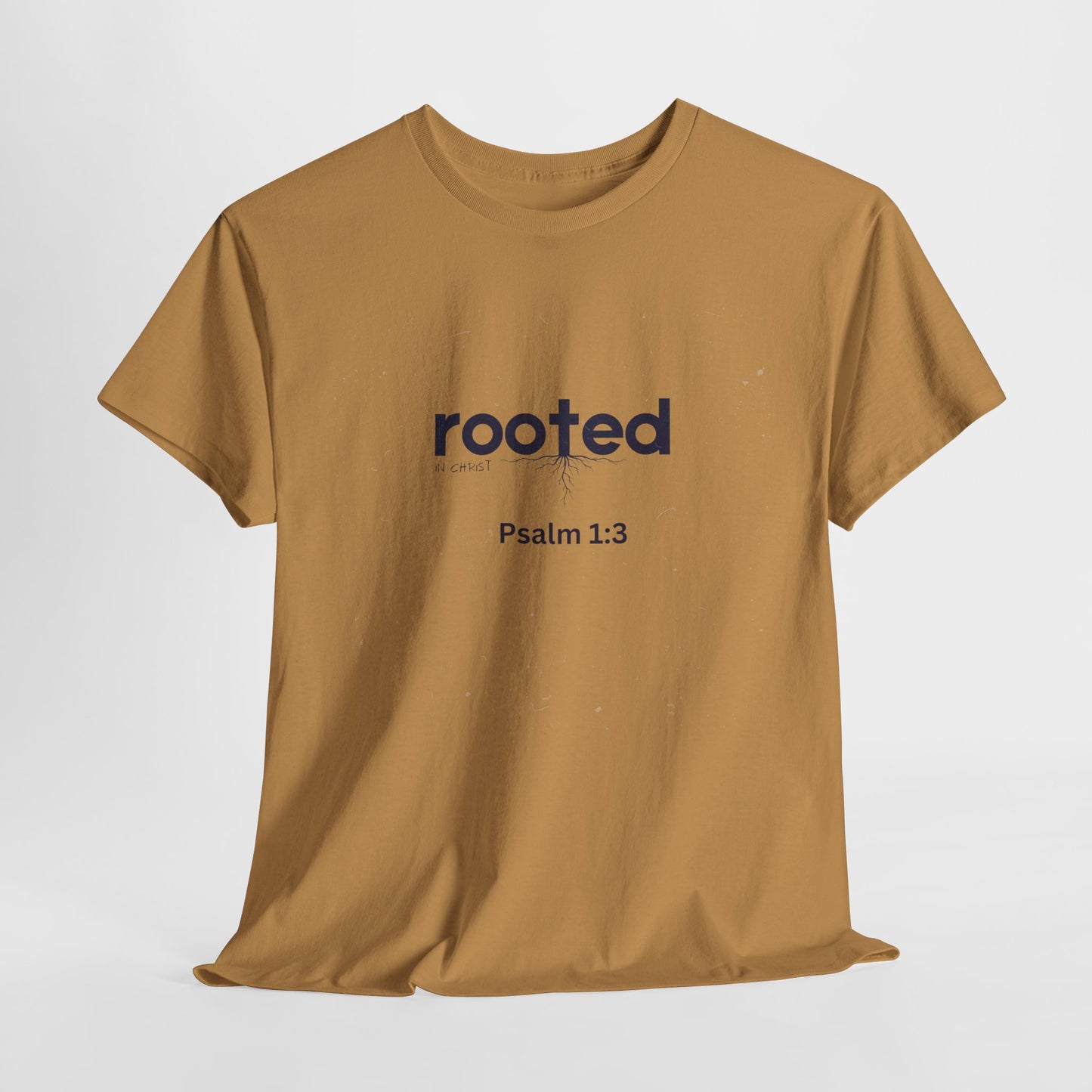 Inspirational Unisex Heavy Cotton Tee - "Rooted Psalm 1:3"