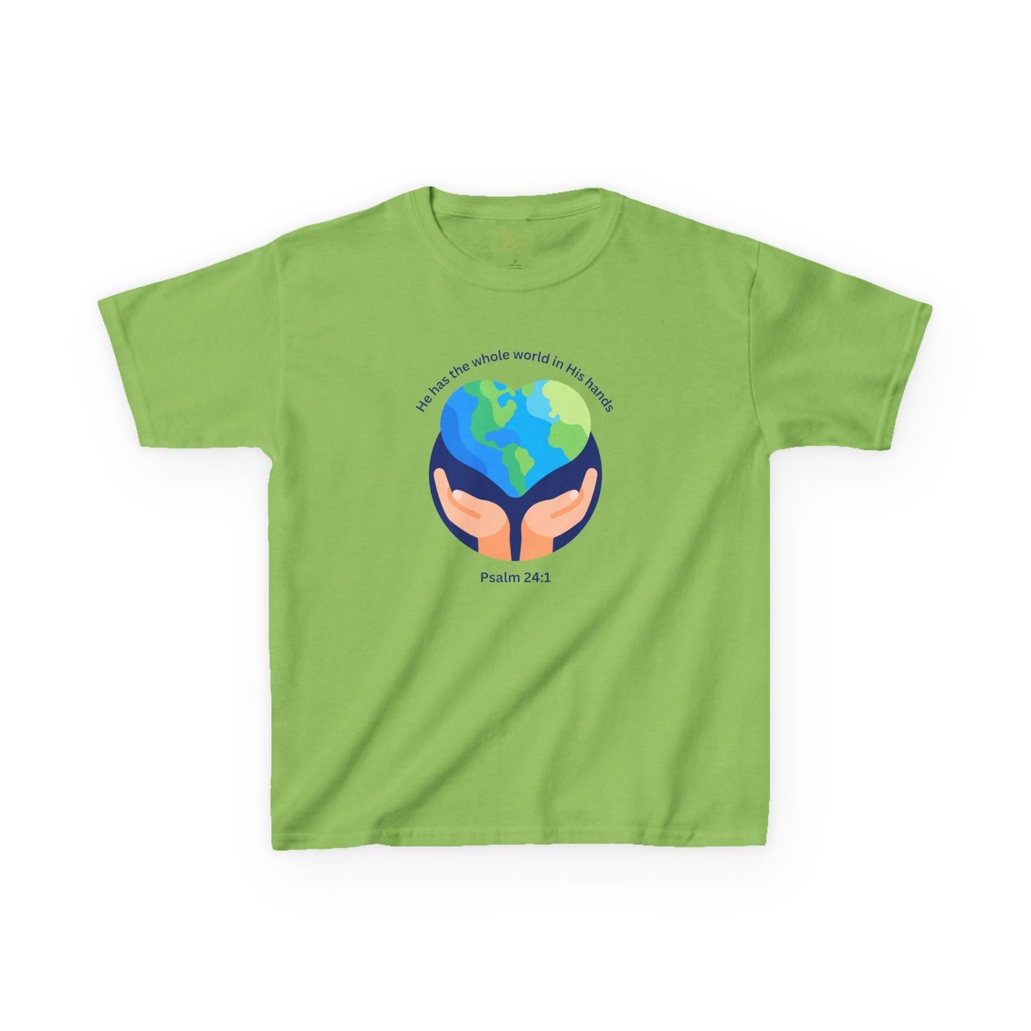 Kids Faith-Inspired Earth Care Tee | Psalm 24:1 | Soft Cotton T-Shirt
