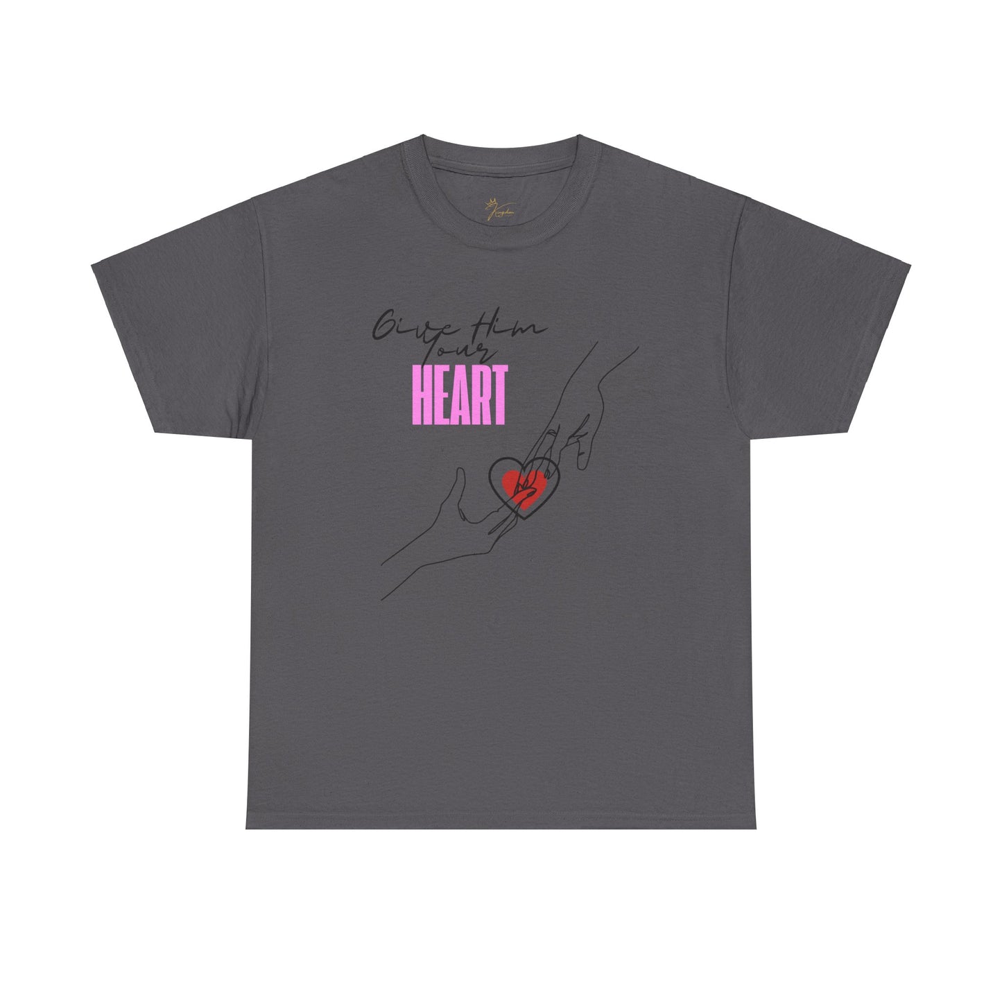 Unisex Heavy Cotton Tee - Give Them Your Heart Graphic Tee