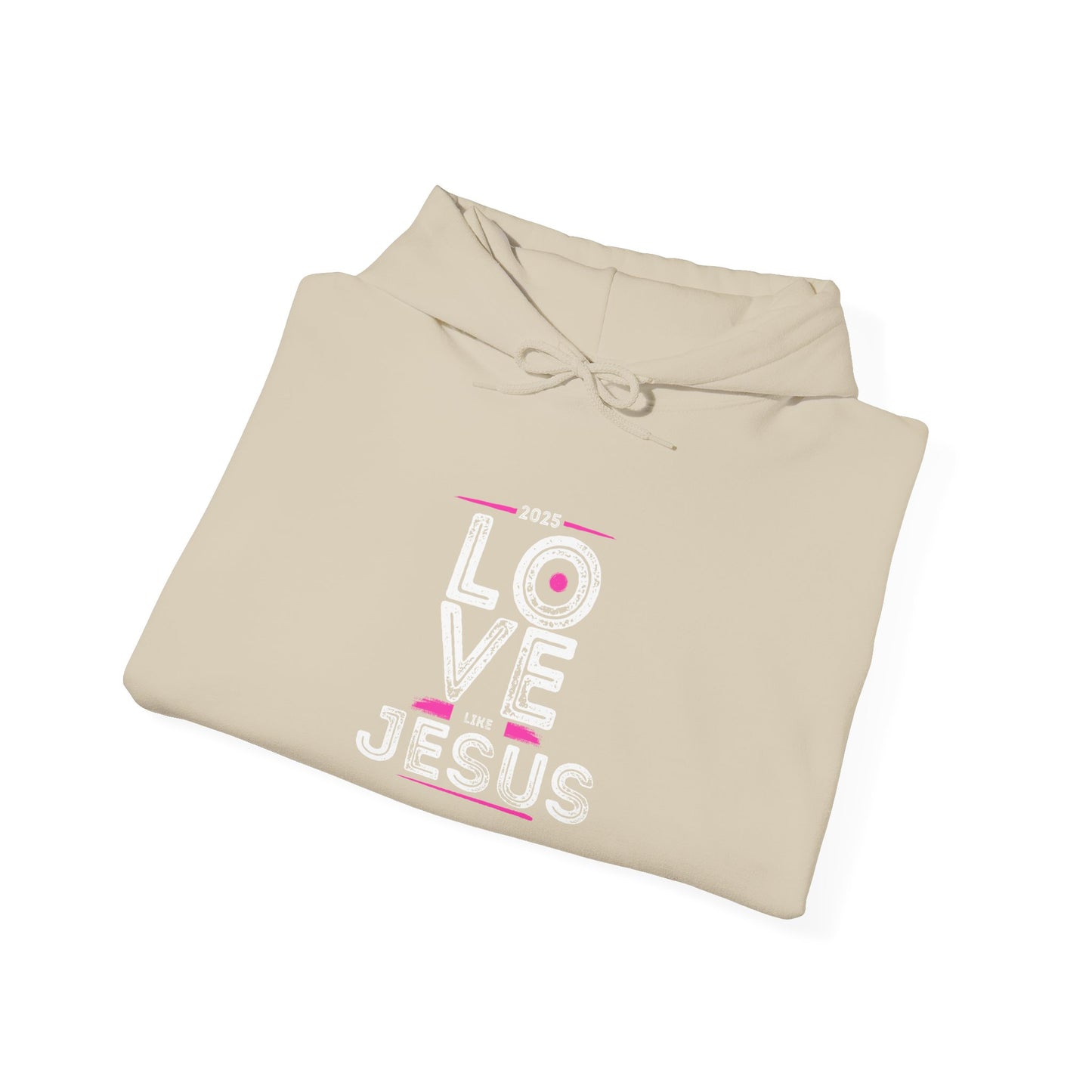 Unisex Heavy Blend™ Hooded Sweatshirt - 'Love Jesus' 2023 Design - Perfect for Faith Celebrations and Everyday Comfort