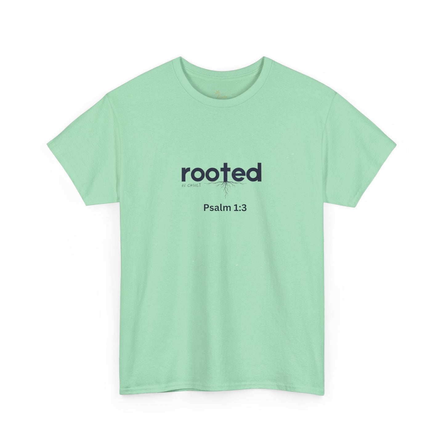 Inspirational Unisex Heavy Cotton Tee - "Rooted Psalm 1:3"