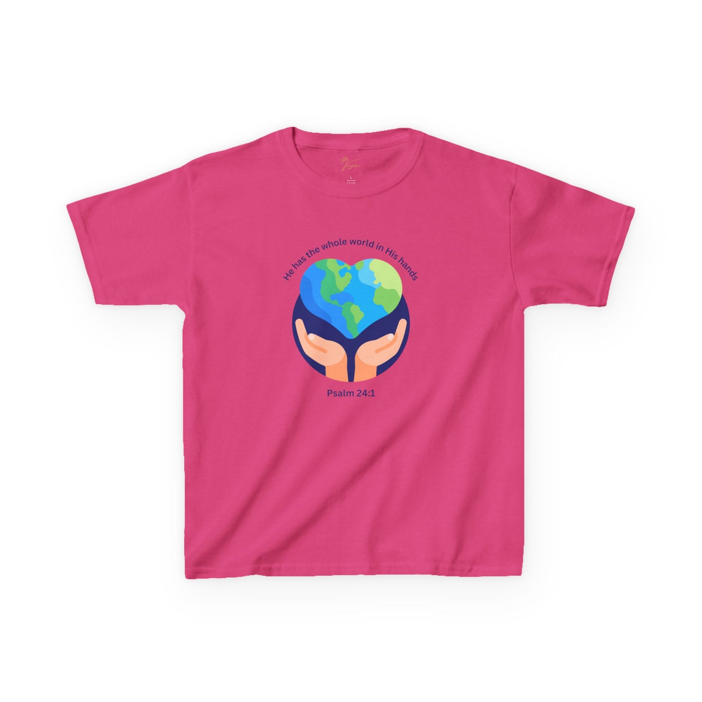Kids Faith-Inspired Earth Care Tee | Psalm 24:1 | Soft Cotton T-Shirt