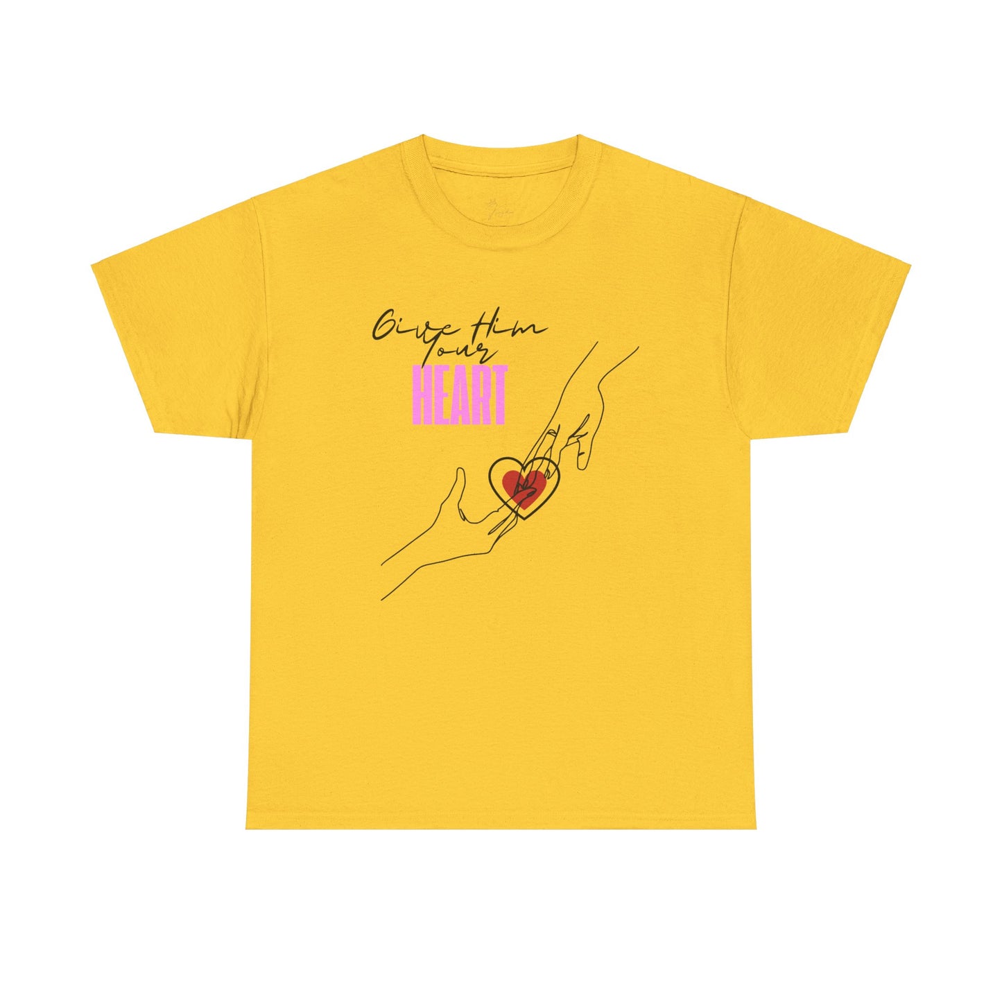 Unisex Heavy Cotton Tee - Give Them Your Heart Graphic Tee