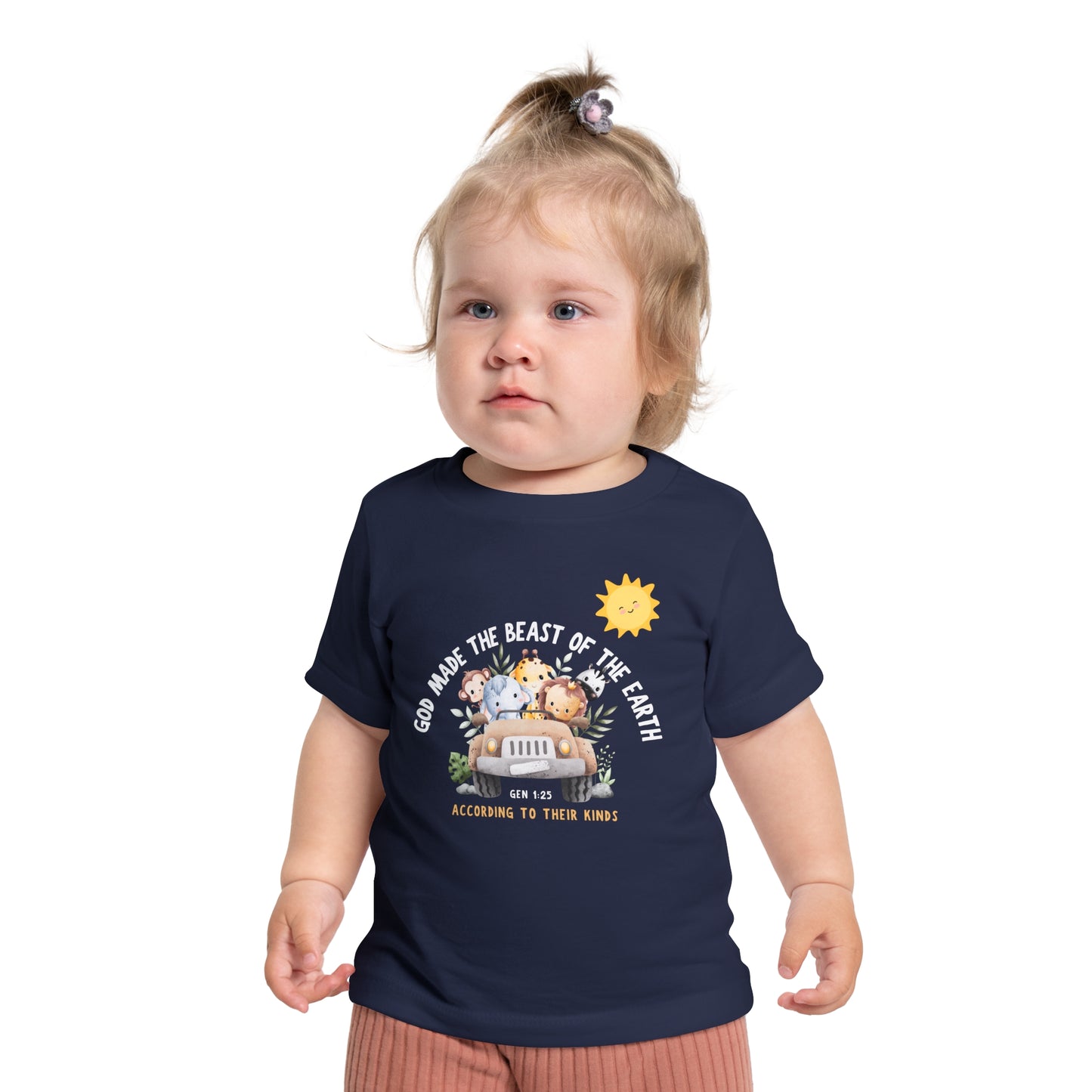 Cute Baby Short Sleeve T-Shirt - "God Made the Beast of the Earth" Design