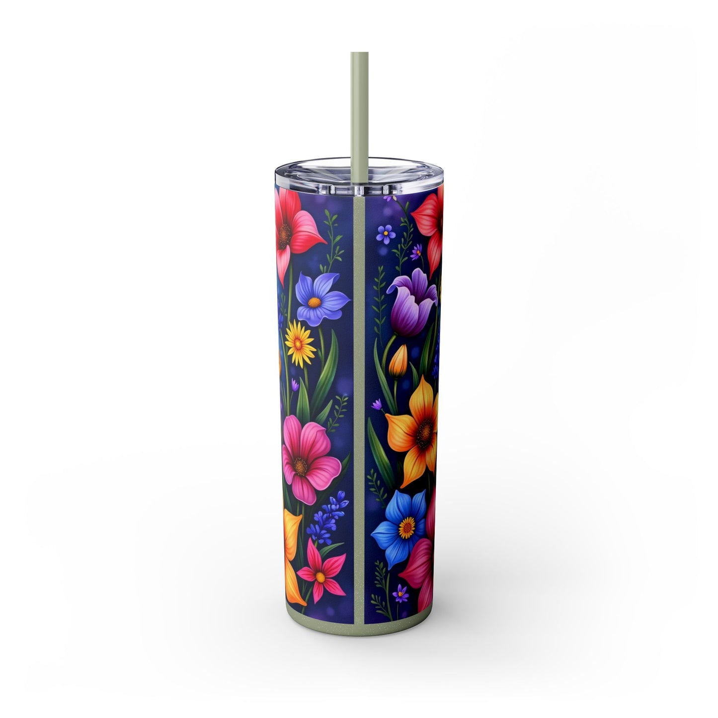 With God, All Things Are Possible Skinny Tumbler – 20oz with Straw | With God All Things are Possible