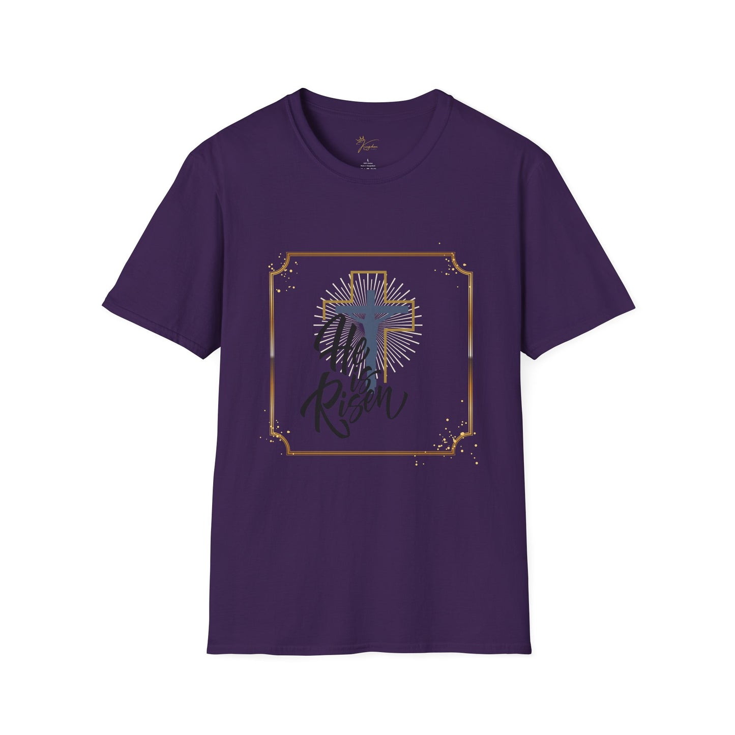He is Risen Unisex Softstyle T-Shirt - Faith Inspired Easter Tee