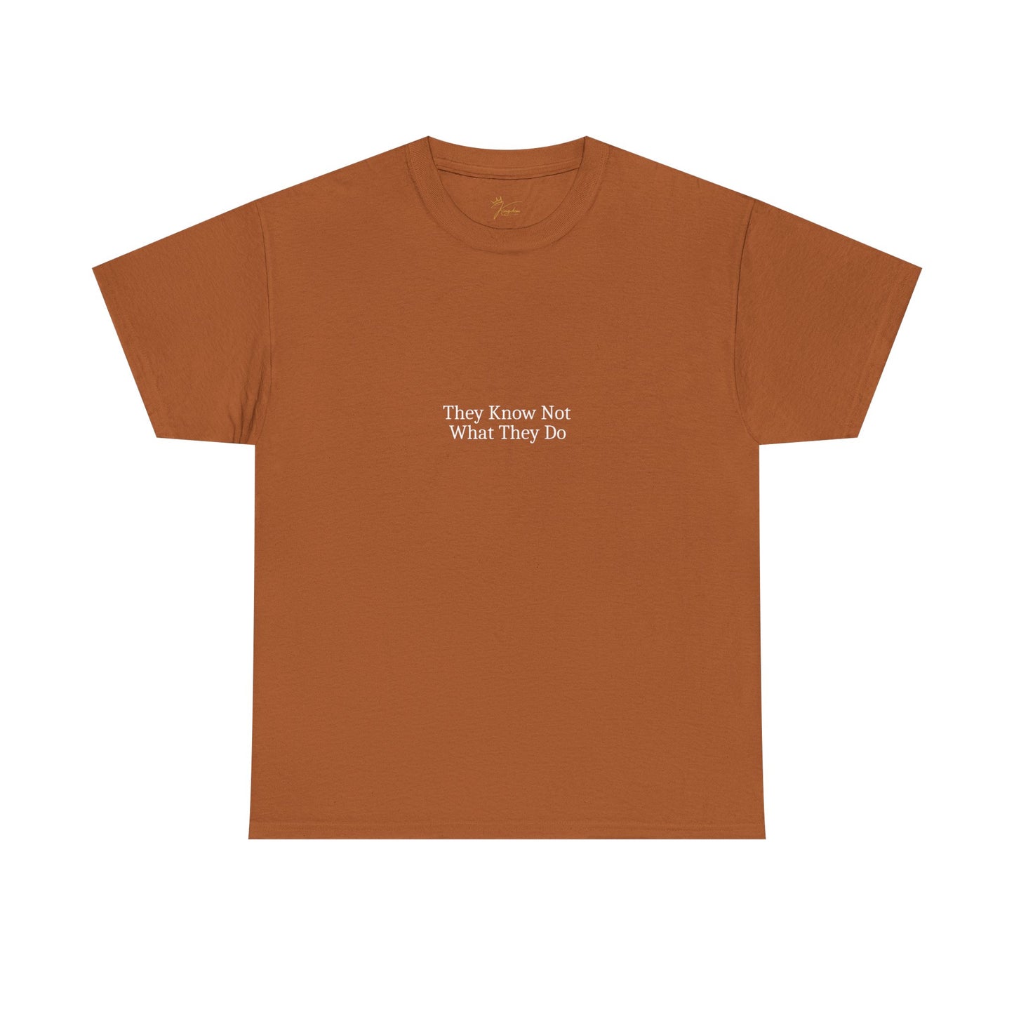 Unisex Heavy Cotton Tee - "They Know Not What They Do" Statement Shirt for Thoughtful Outfits