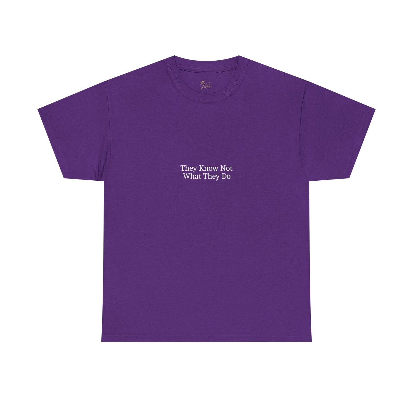 Unisex Heavy Cotton Tee - "They Know Not What They Do" Statement Shirt for Thoughtful Outfits
