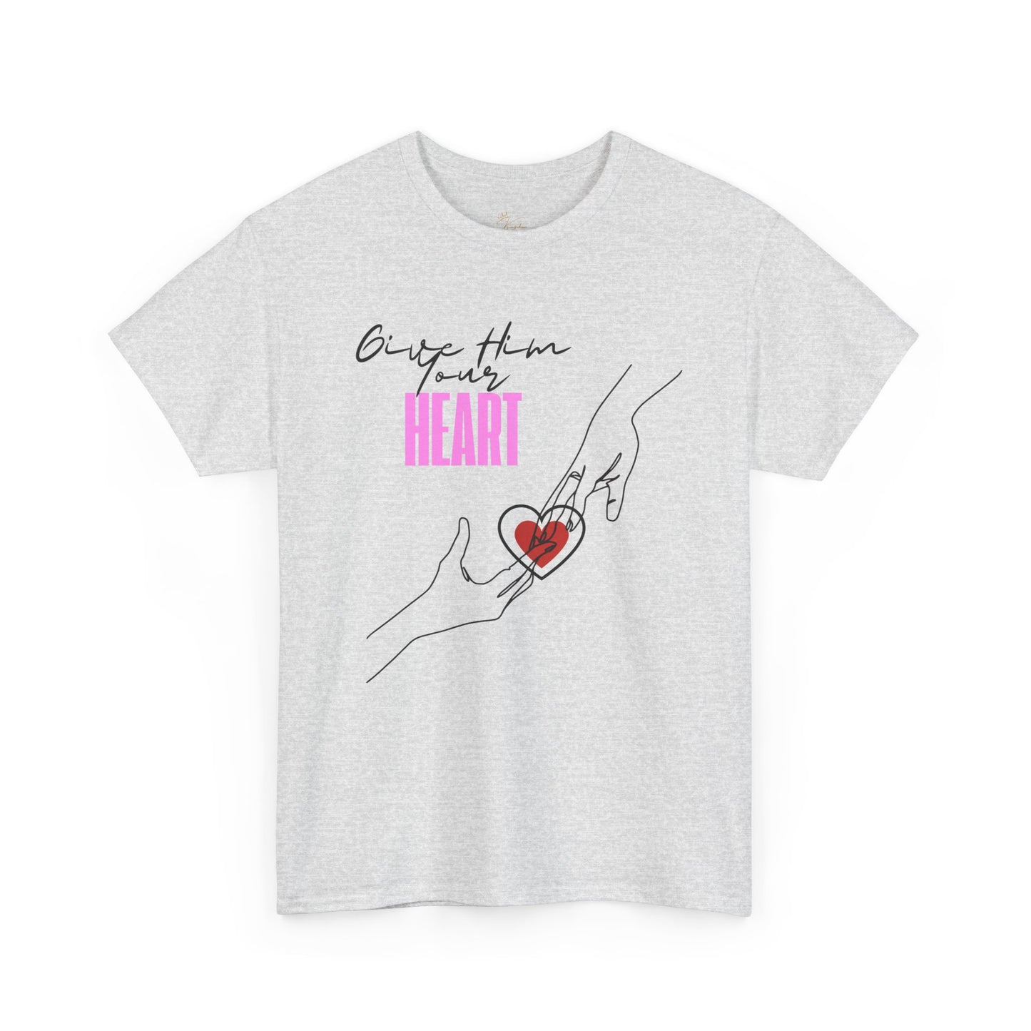Unisex Heavy Cotton Tee - Give Them Your Heart Graphic Tee