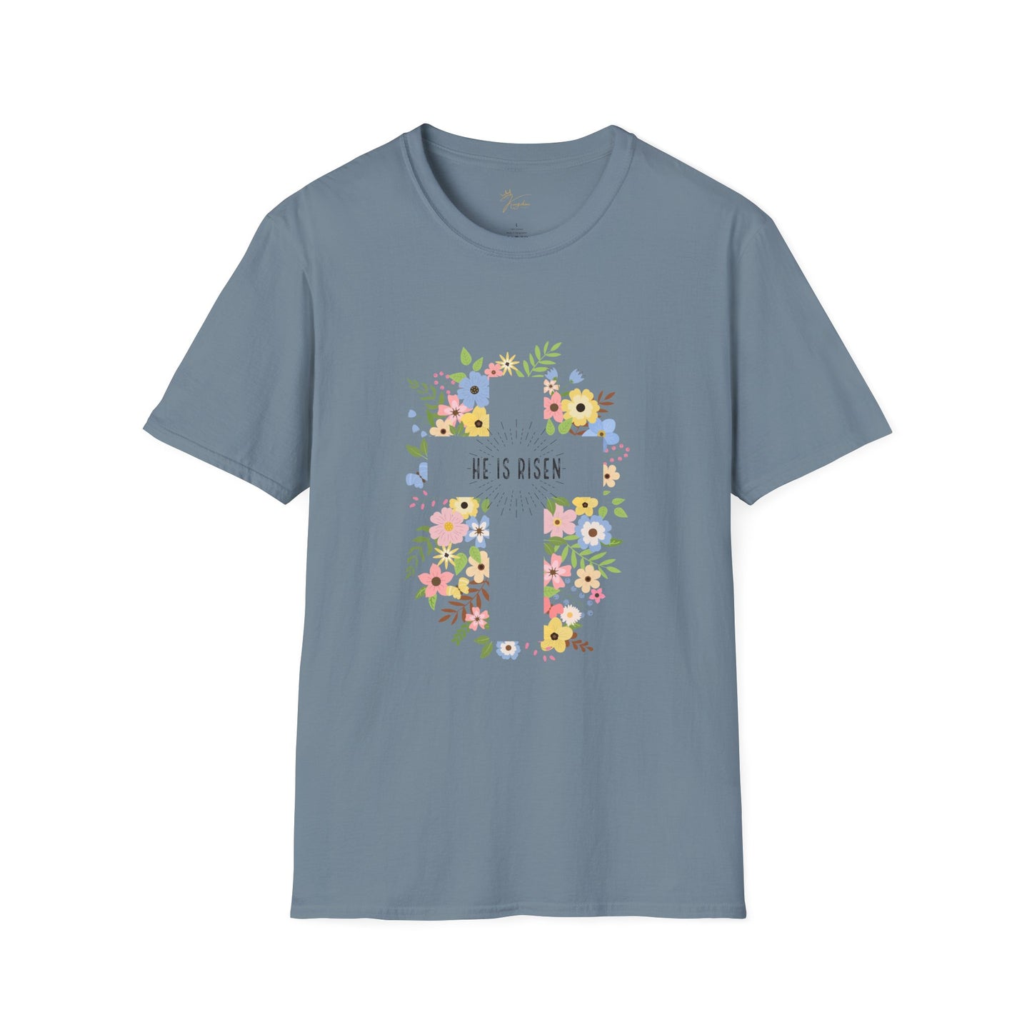 He is Risen Floral Unisex Softstyle T-Shirt | Easter Celebration Tee