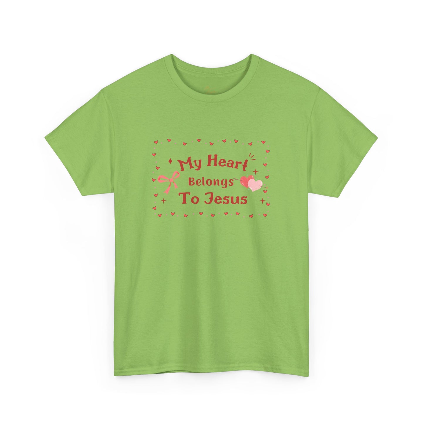 Faith-Inspired Unisex Heavy Cotton Tee - 'My Heart Belongs To Jesus'