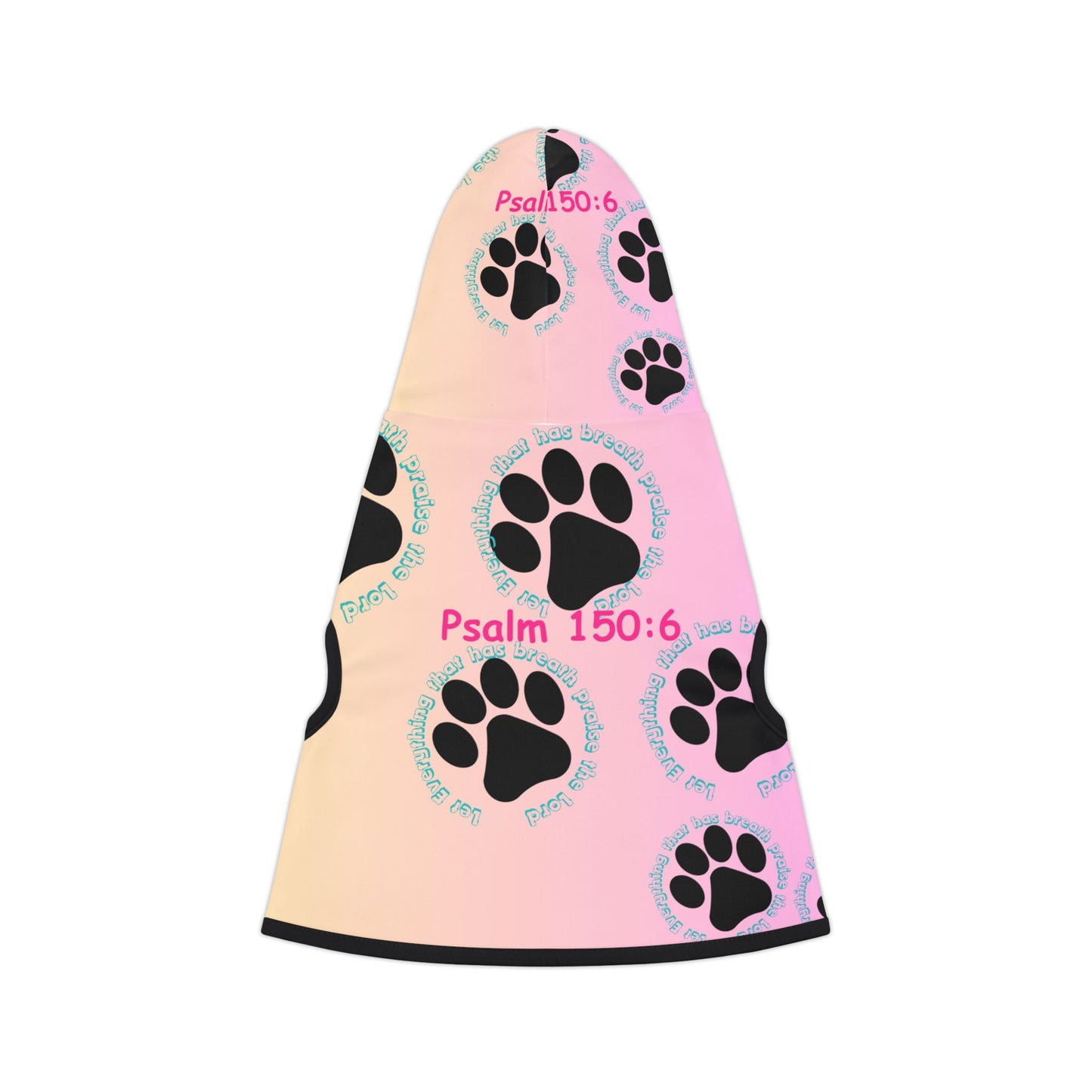 Comfortable and Stylish Pet Hoodie with Inspirational Quotes & Paw Print Design