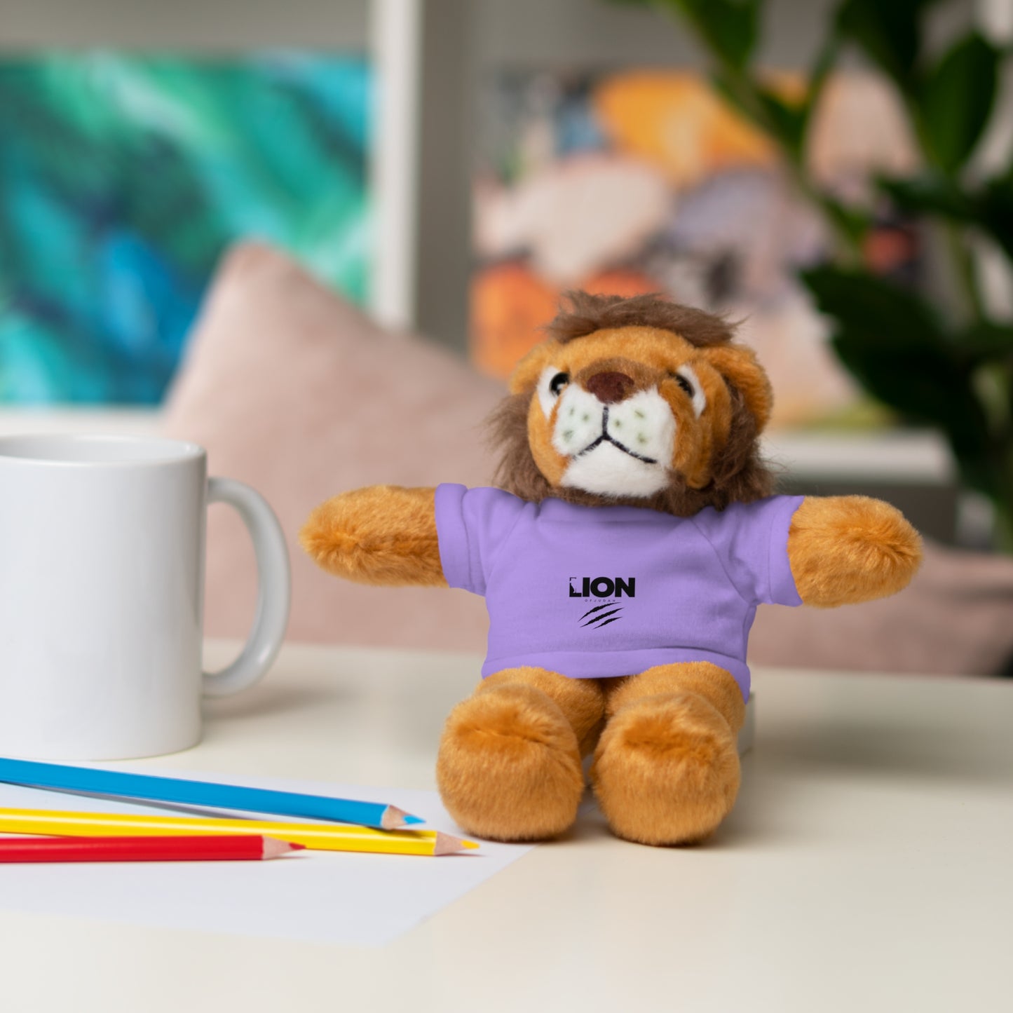 Lion of Judah Stuffed Animal with Tee - Perfect Gift for Kids and Lion Lovers