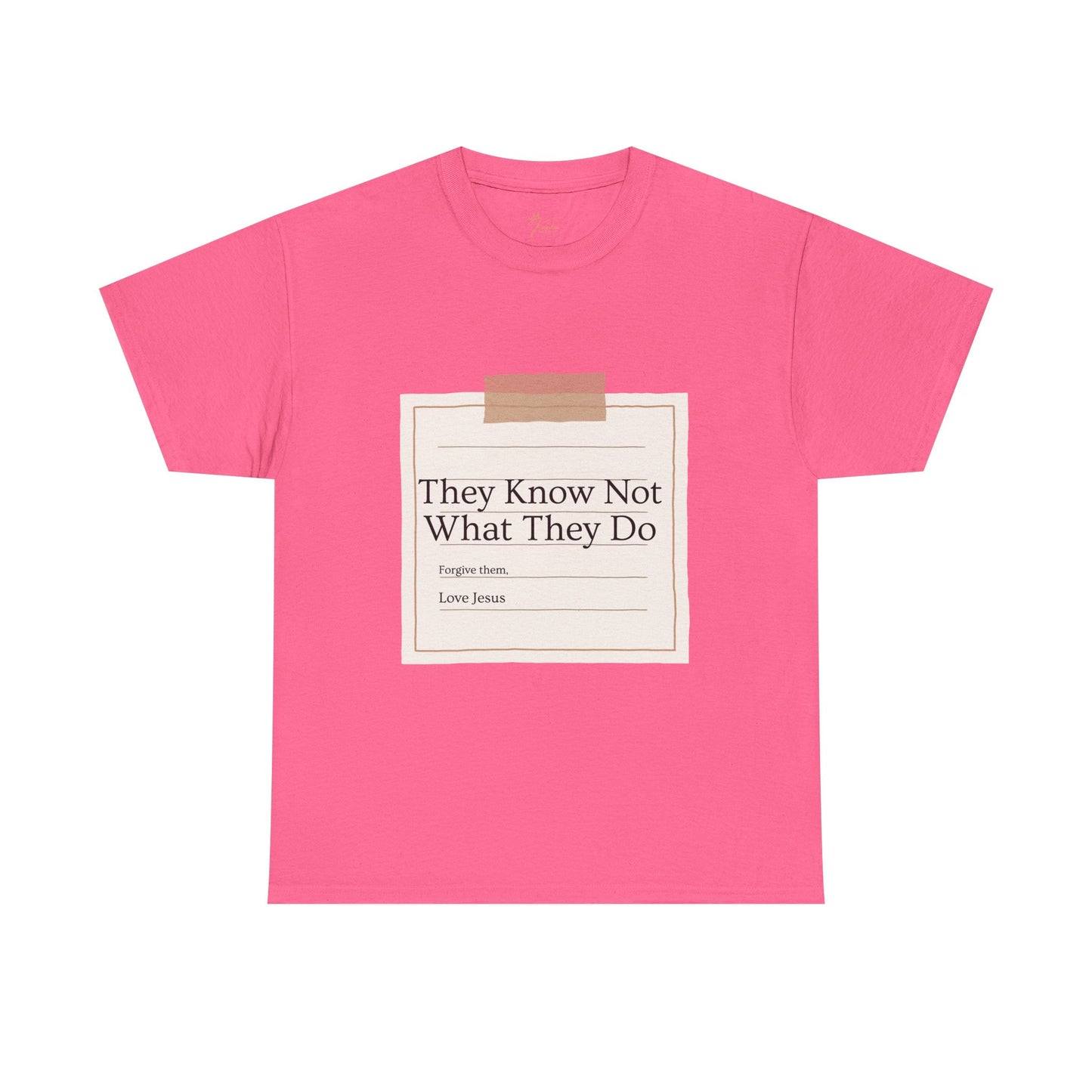 Christian Message Unisex Heavy Cotton Tee - "They Know Not What They Do"
