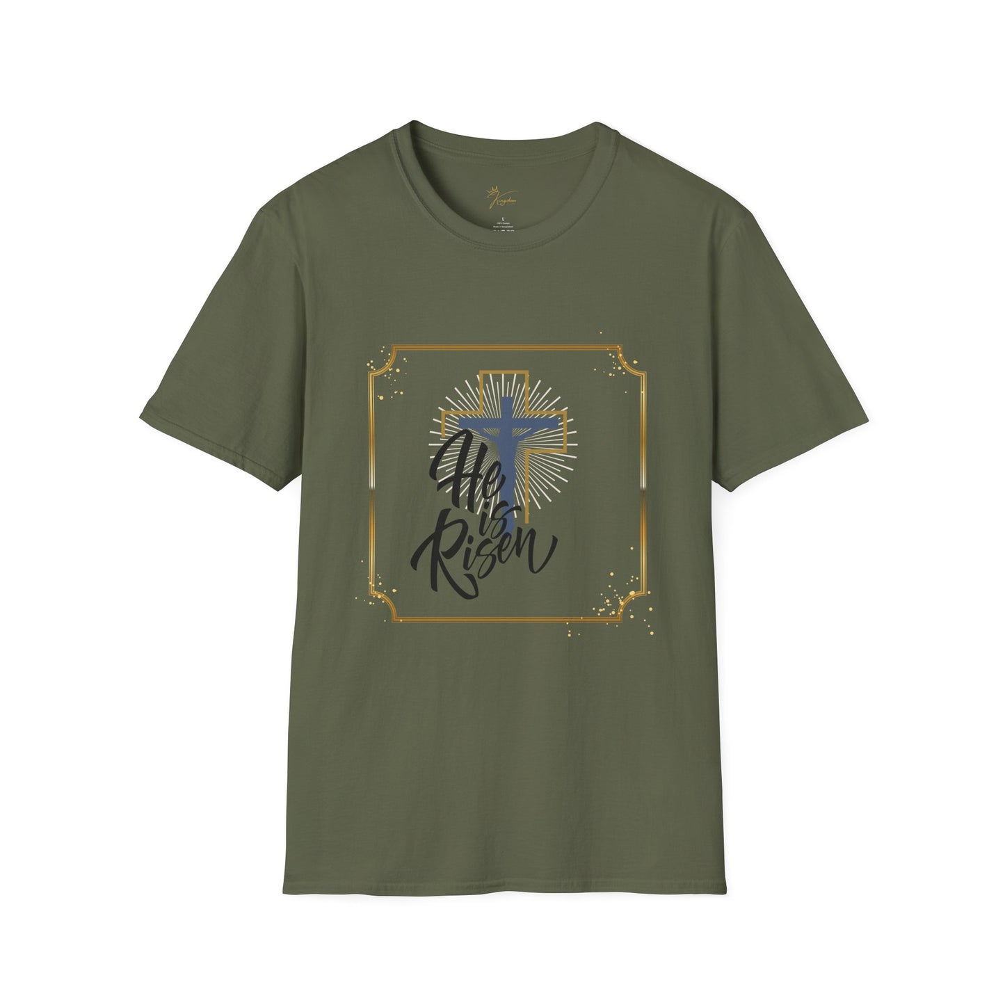 He is Risen Unisex Softstyle T-Shirt - Faith Inspired Easter Tee