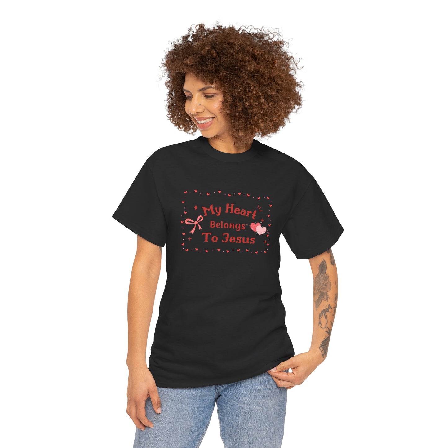 Faith-Inspired Unisex Heavy Cotton Tee - 'My Heart Belongs To Jesus'