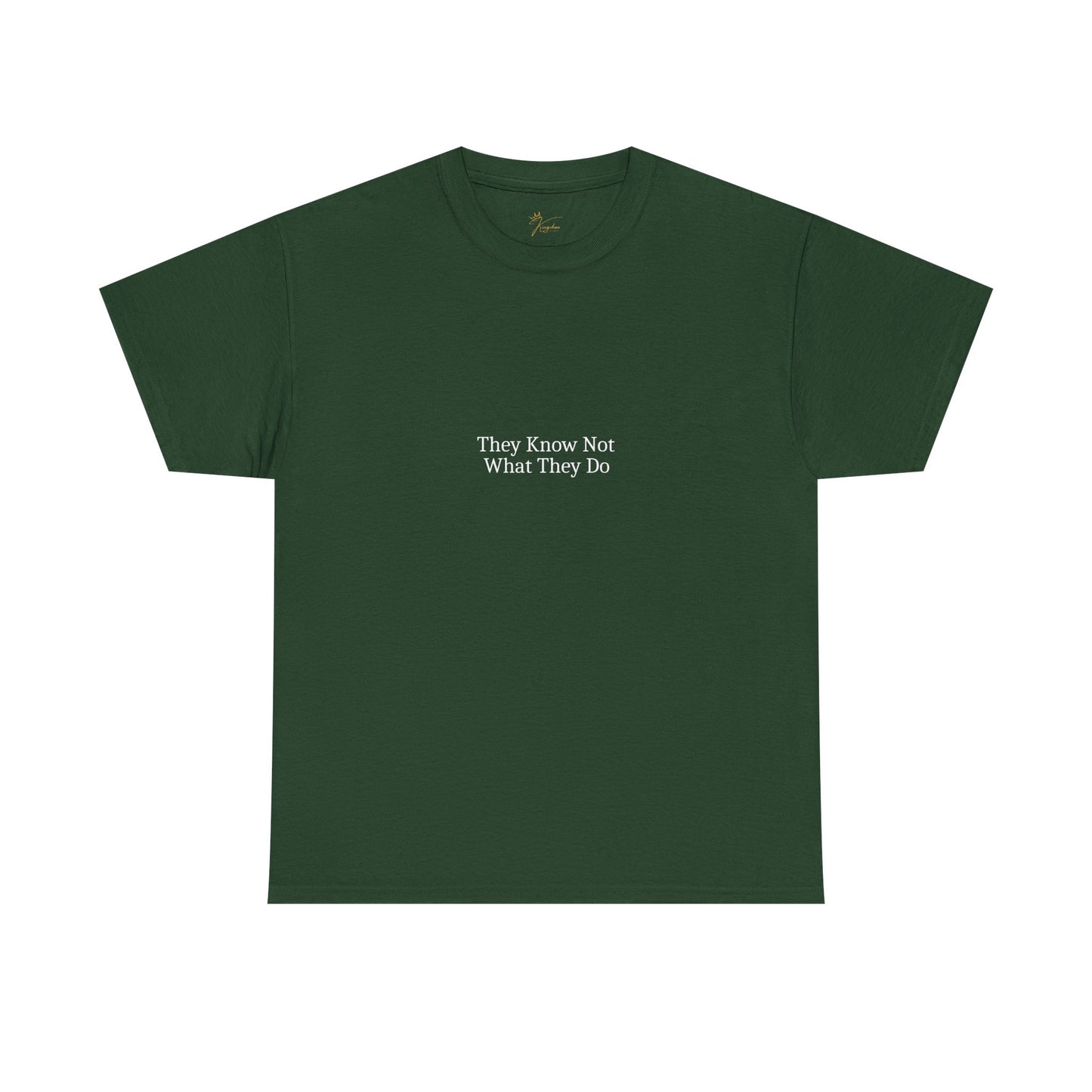 Unisex Heavy Cotton Tee - "They Know Not What They Do" Statement Shirt for Thoughtful Outfits