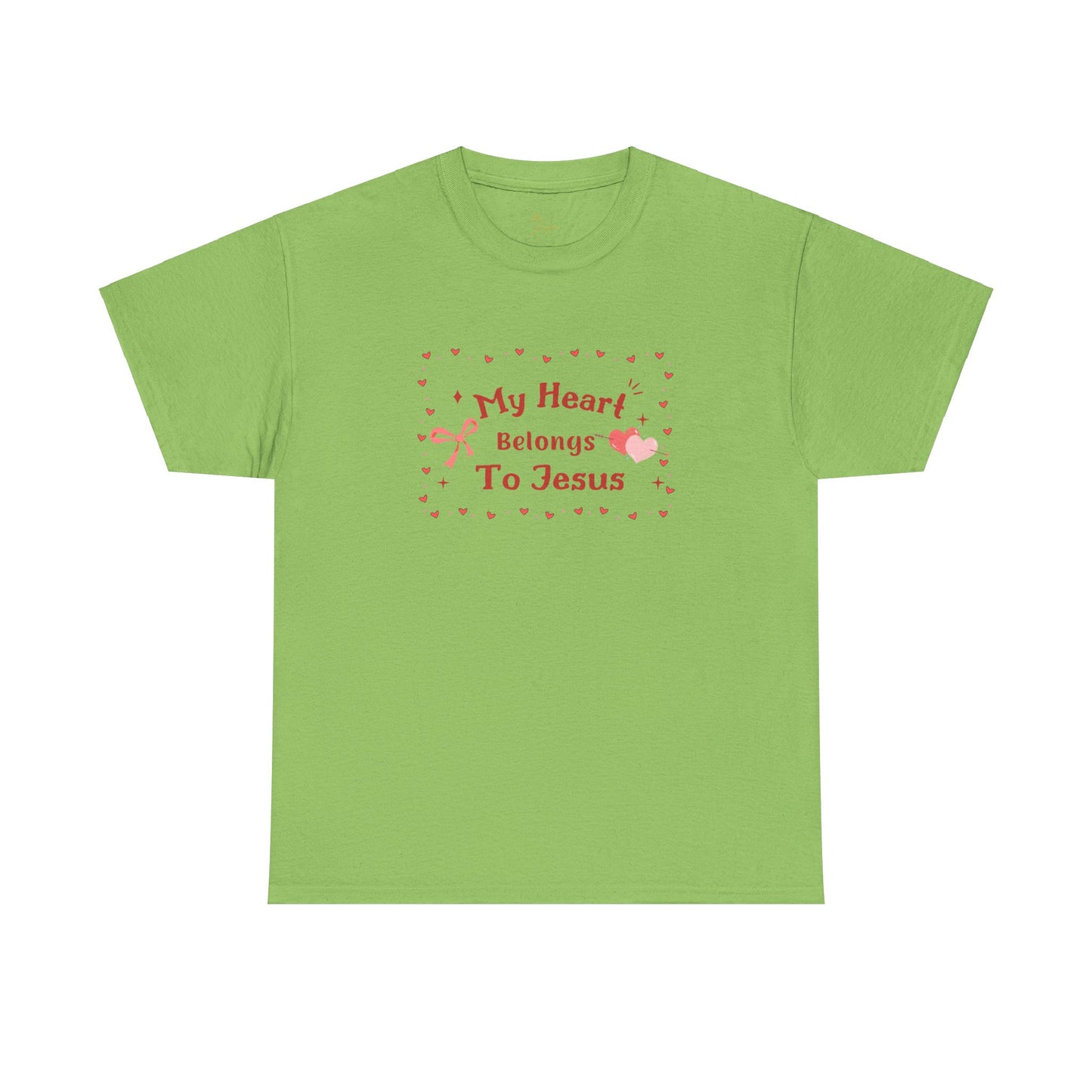 Faith-Inspired Unisex Heavy Cotton Tee - 'My Heart Belongs To Jesus'
