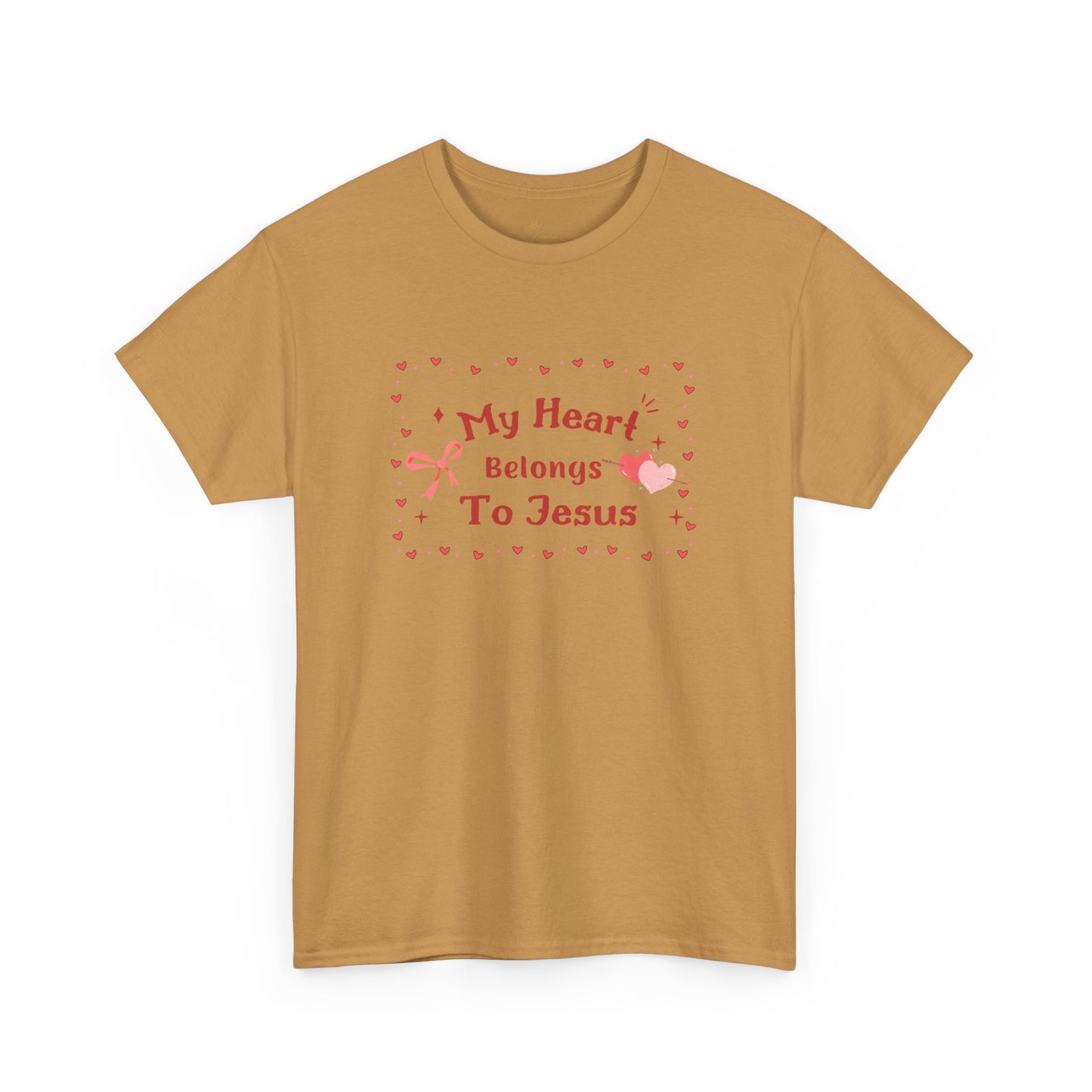 Faith-Inspired Unisex Heavy Cotton Tee - 'My Heart Belongs To Jesus'