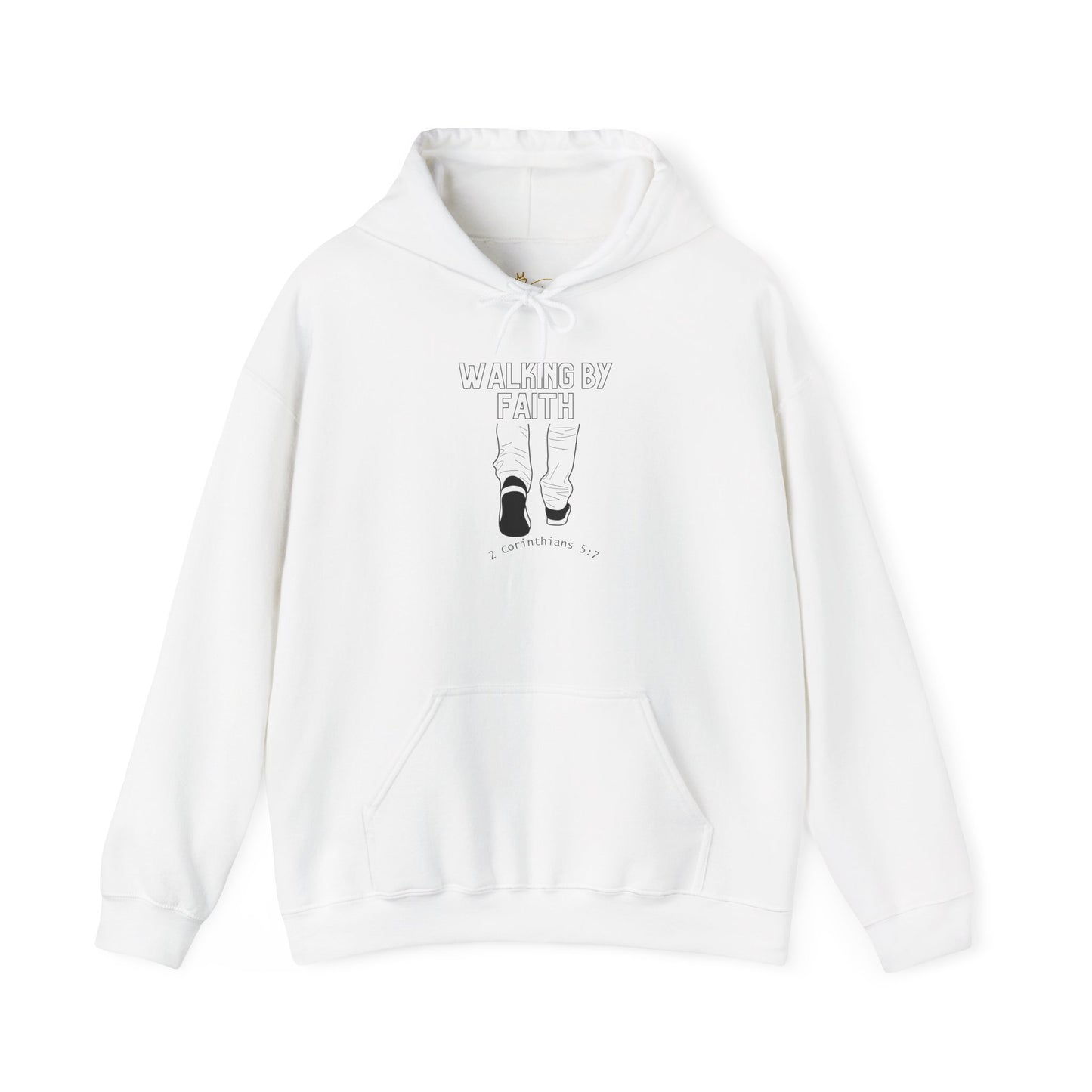 Faith-Inspired Unisex Hoodie - 'Walking by Faith' Design