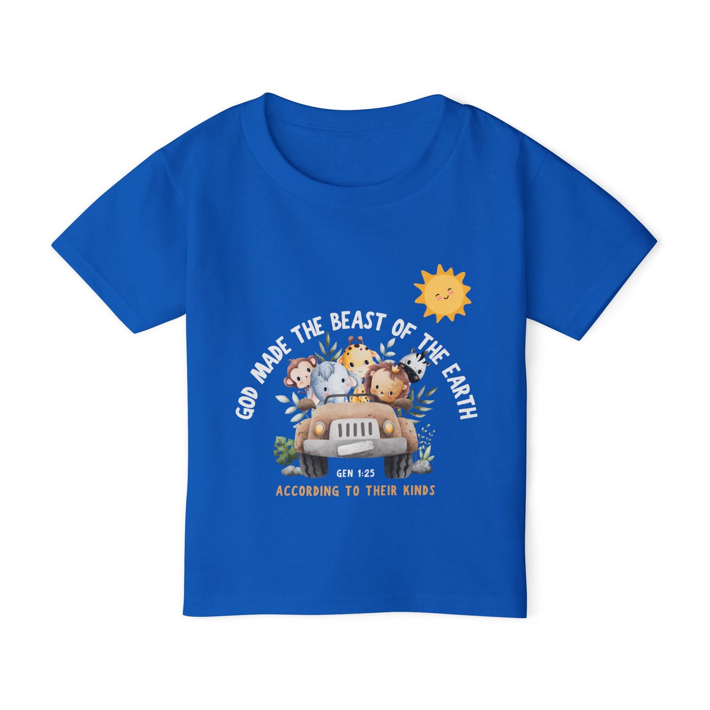 Toddler T-Shirt - God Made the Beast of the Earth Design