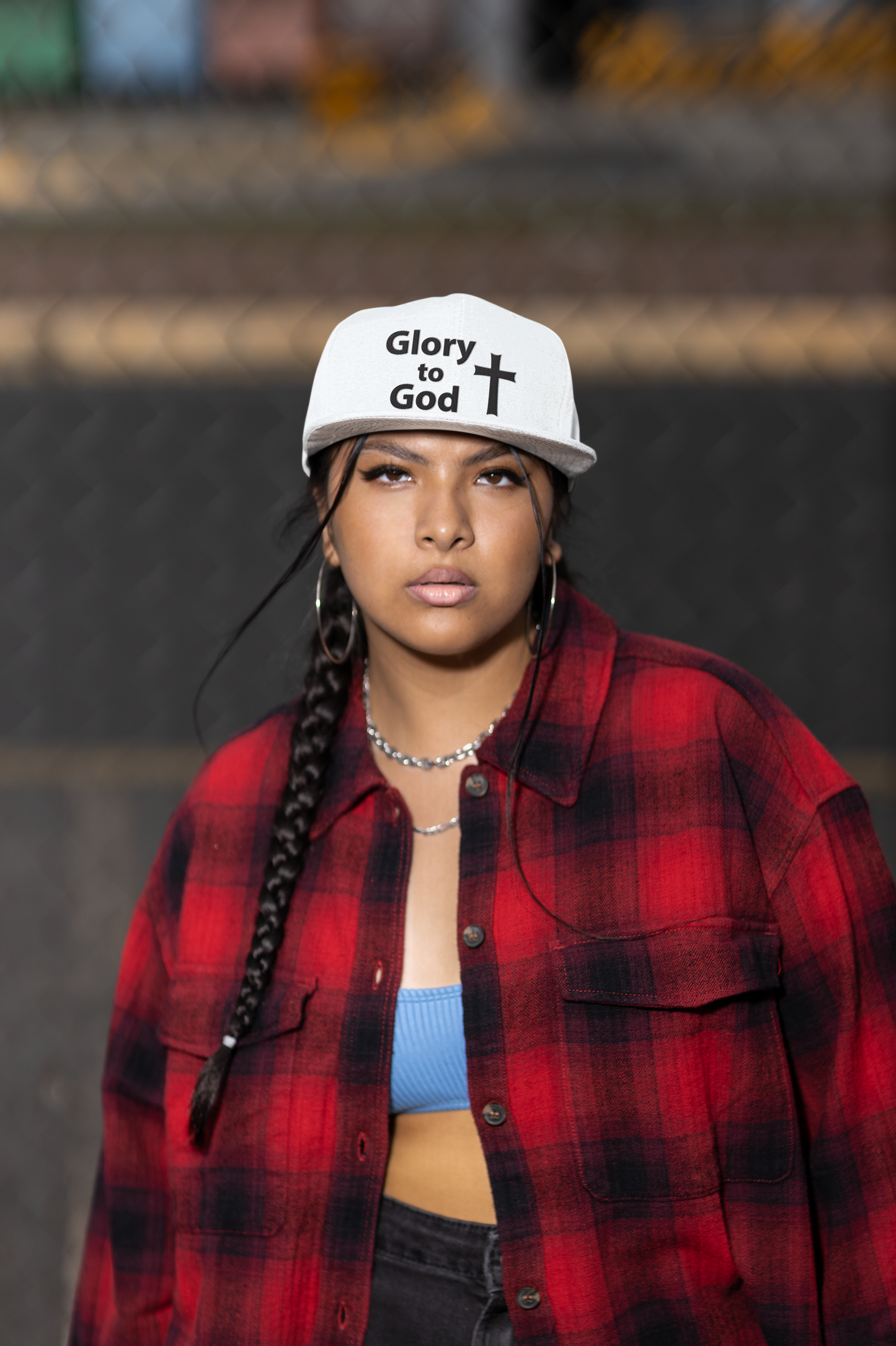 Glory to God Flat Bill Snapback Cap – Stylish Faith-Inspired Hat