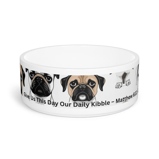 Pet Bowl-Give Us This Day Our Daily Kibble" – Matthew 6:11 – Perfect for Dog Lovers