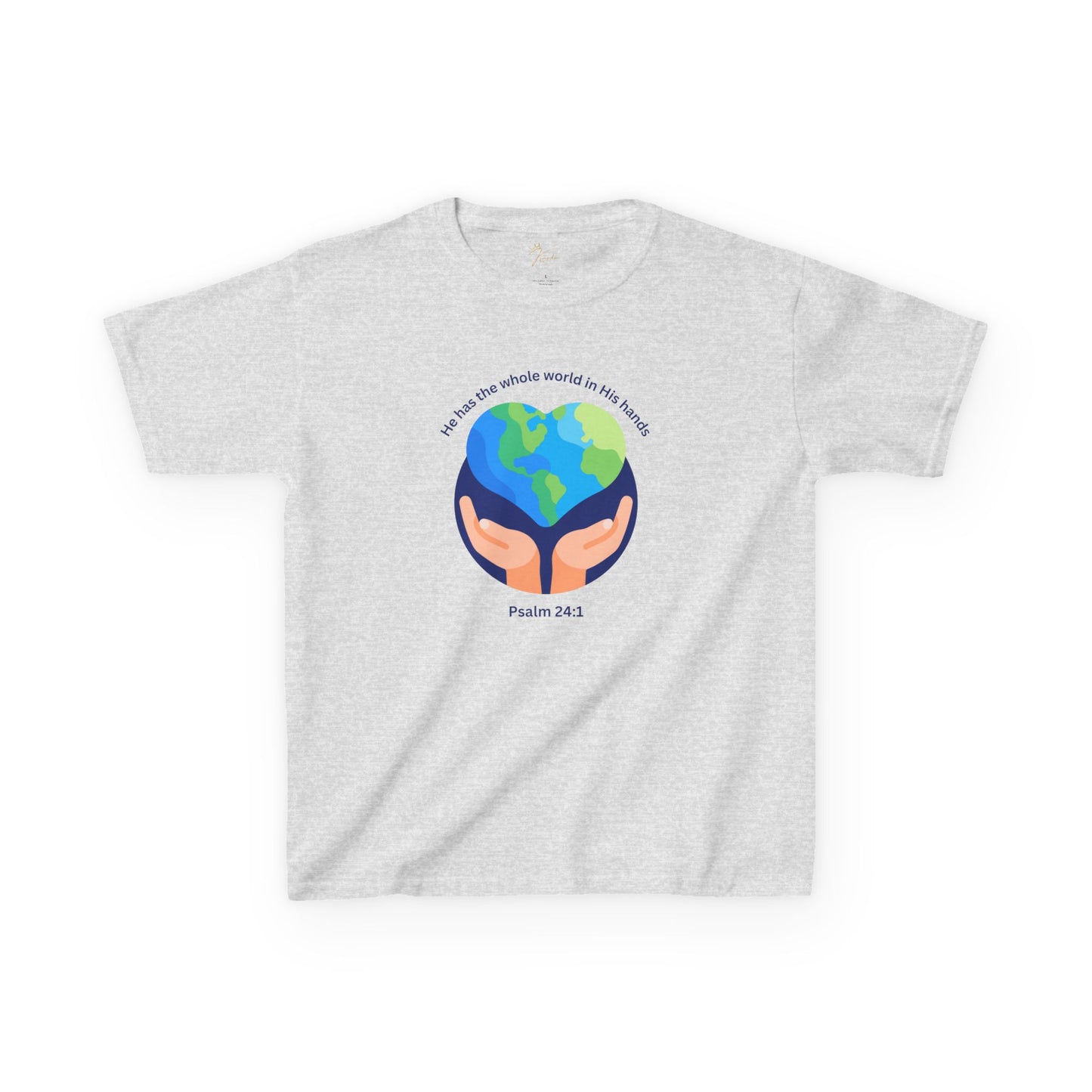 Kids Faith-Inspired Earth Care Tee | Psalm 24:1 | Soft Cotton T-Shirt