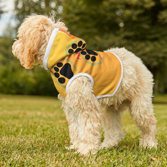 Paw Print Pet Hoodie with Psalm 150:6 - Cozy Canine Apparel for Dog Lovers