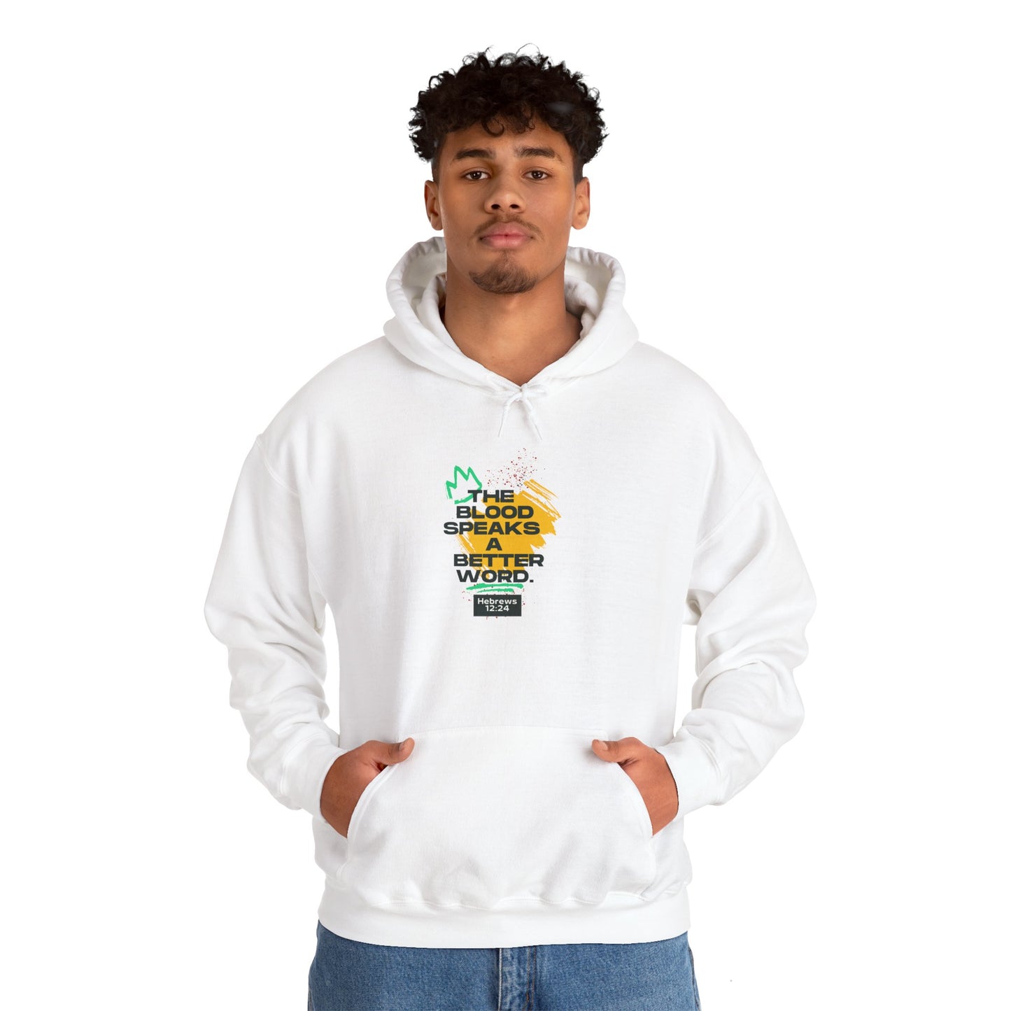 The Blood Speaks a Better Word - Unisex Heavy Blend™ Hooded Sweatshirt