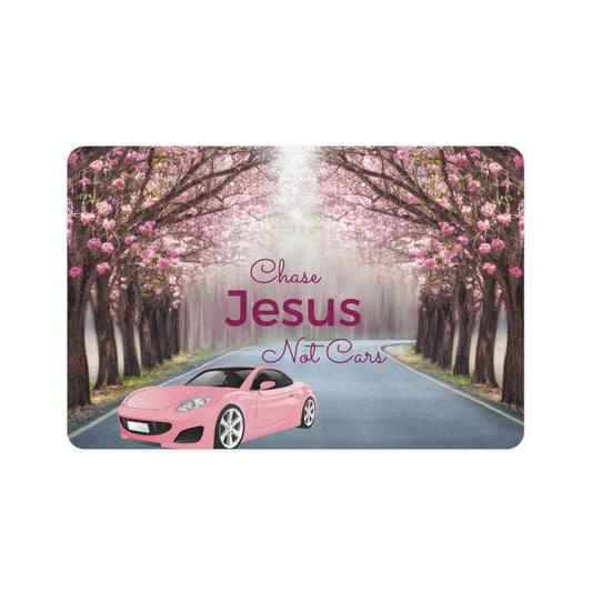 Chase Jesus not Cars-Pet Food Mat (12x18)