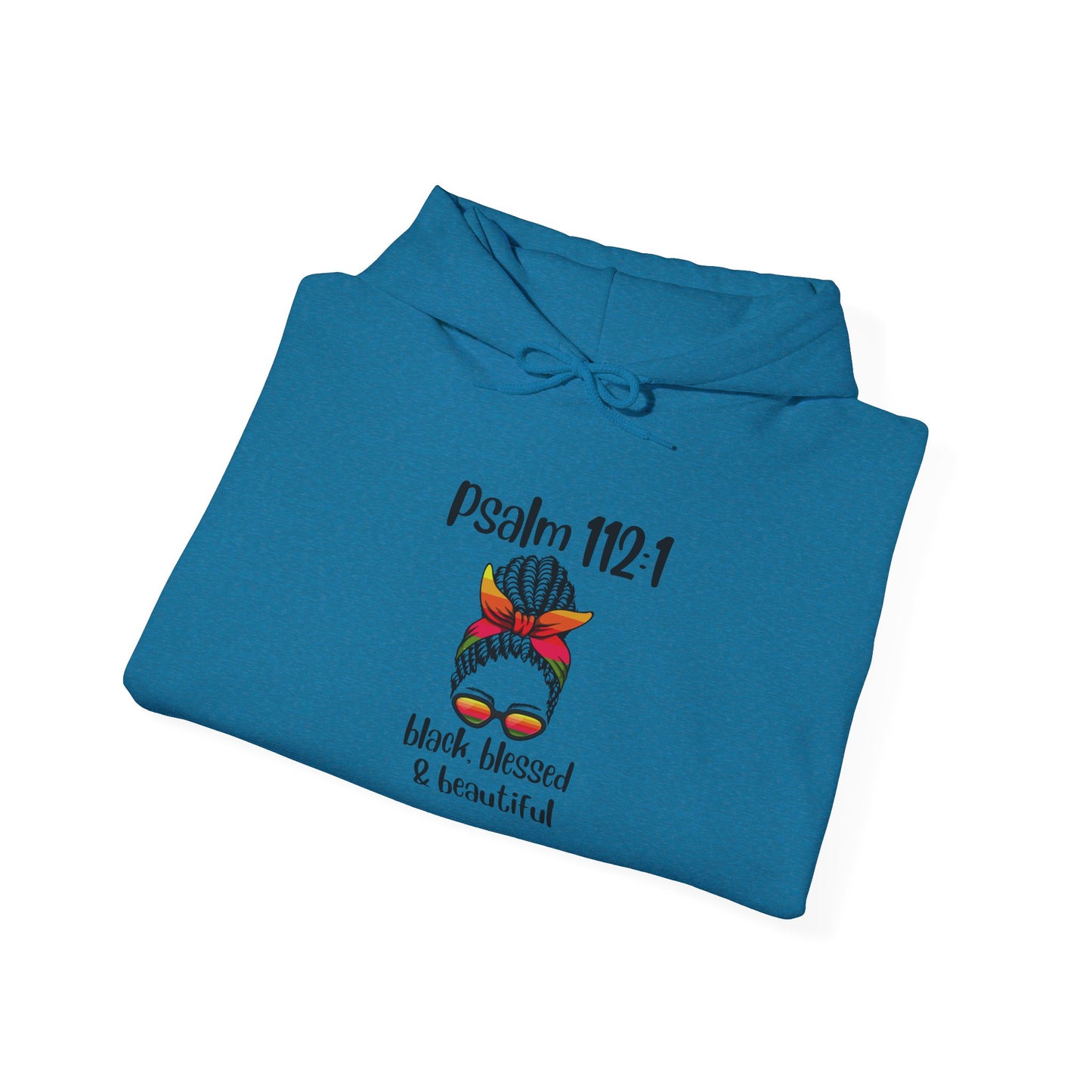 Inspirational Hooded Sweatshirt - "Black Blessed & Beautiful" - Unisex Heavy Blend™